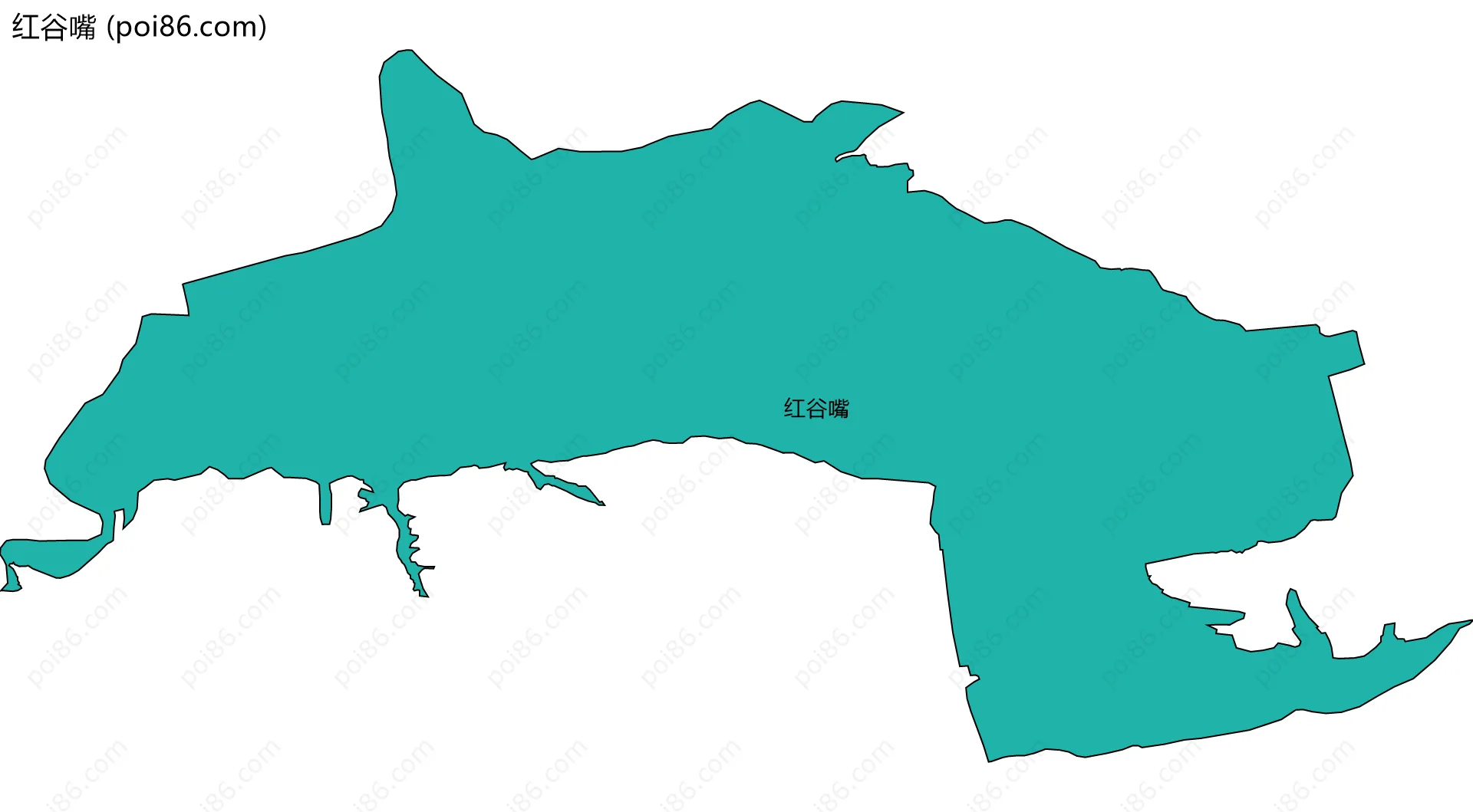 红谷嘴边界地图