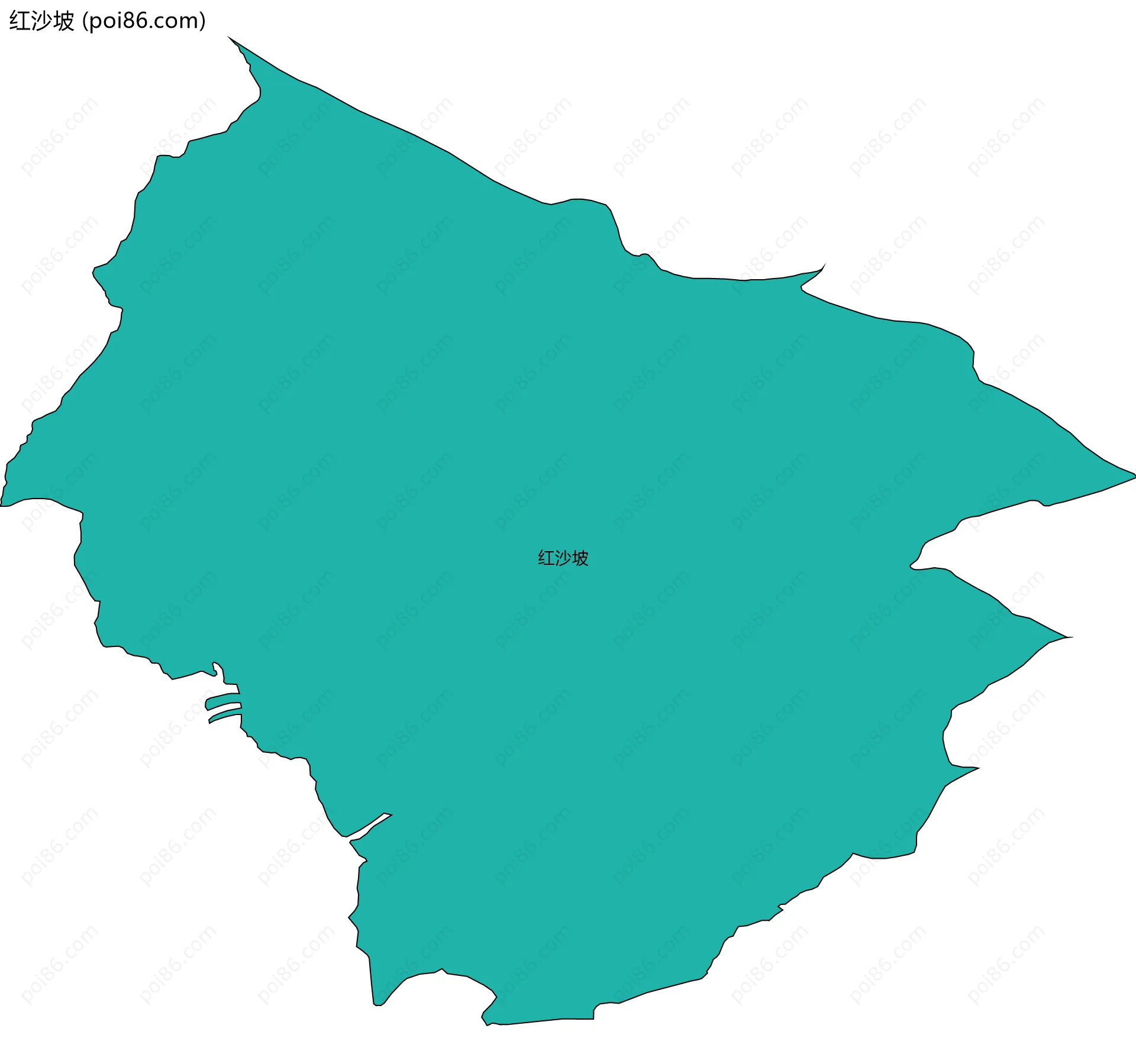 红沙坡边界地图