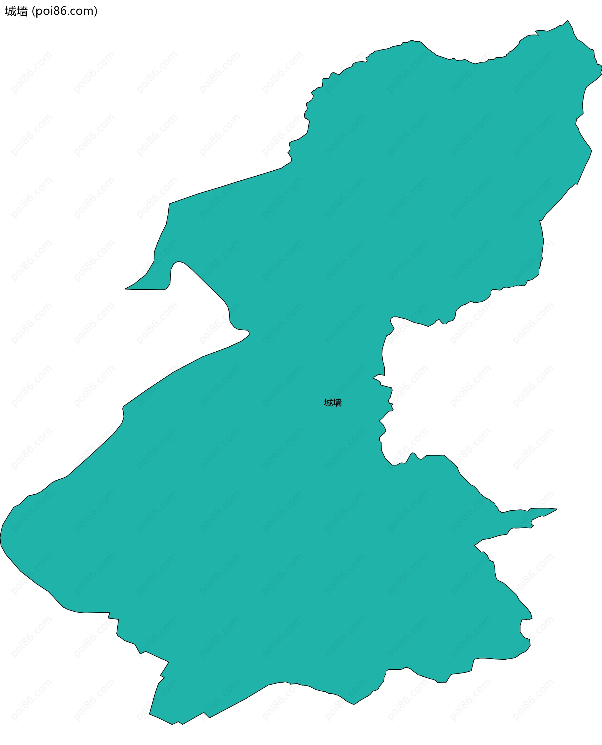 城墙边界地图