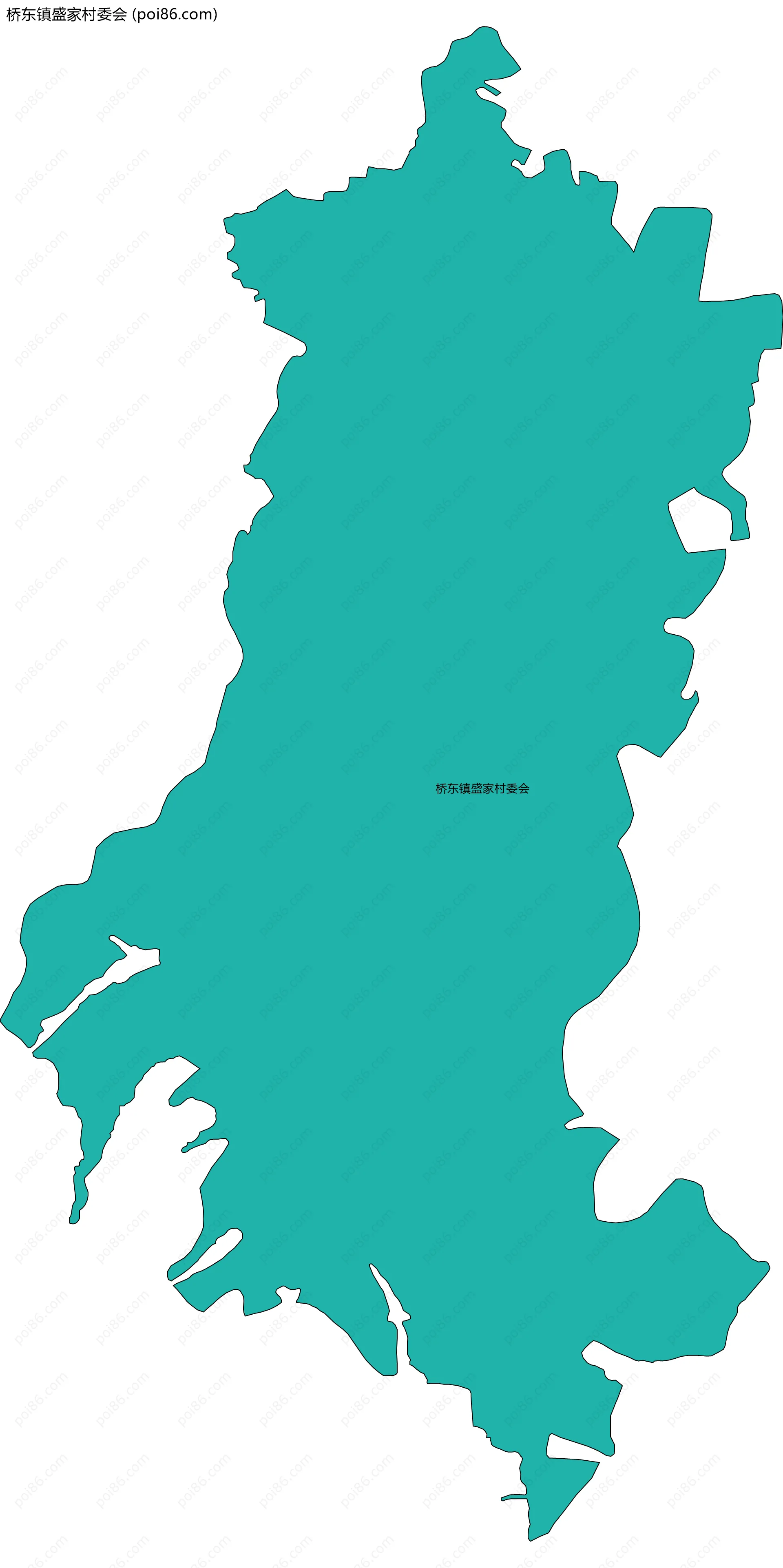 桥东镇盛家村委会边界地图