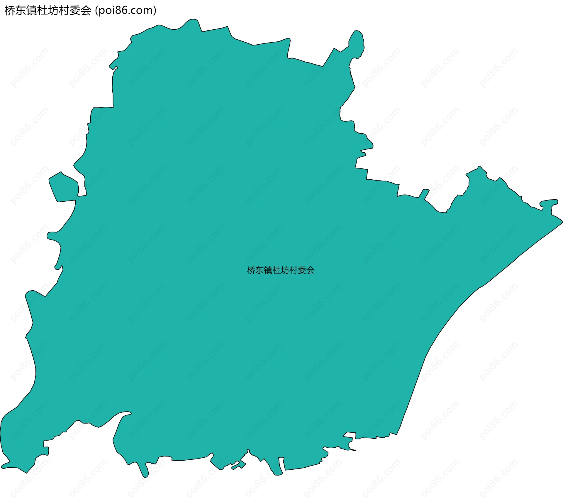 桥东镇杜坊村委会边界地图