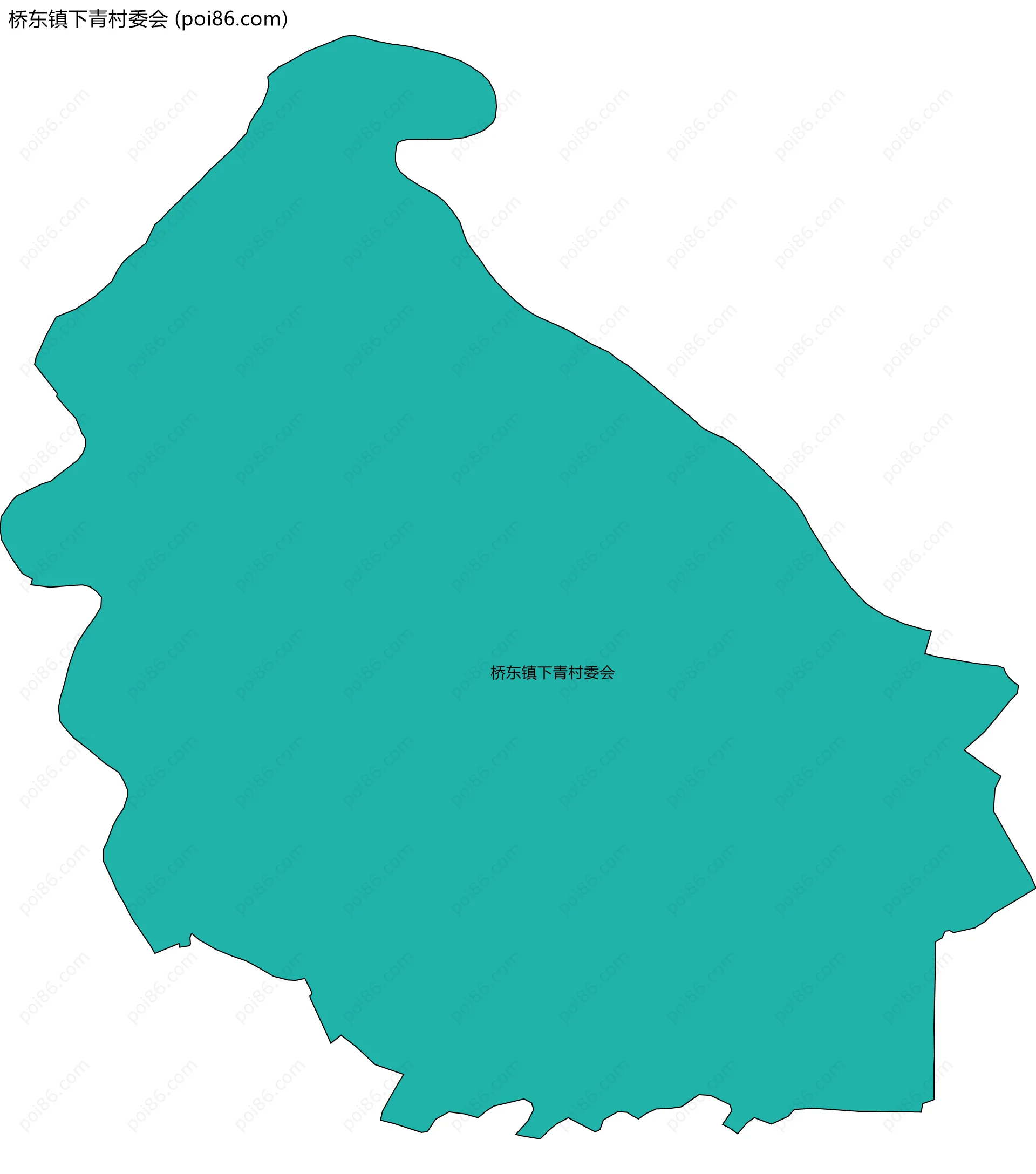 桥东镇下青村委会边界地图