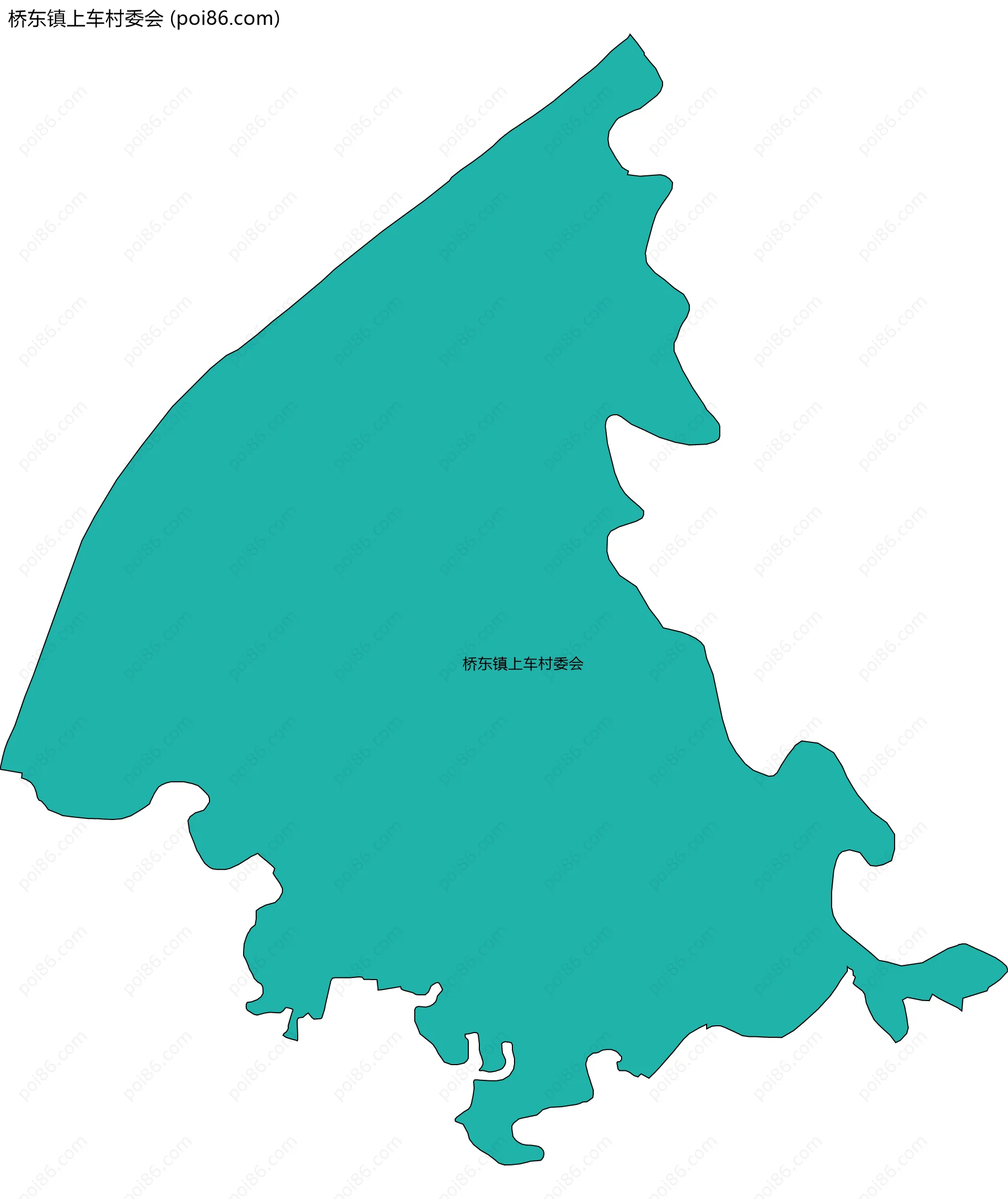 桥东镇上车村委会边界地图