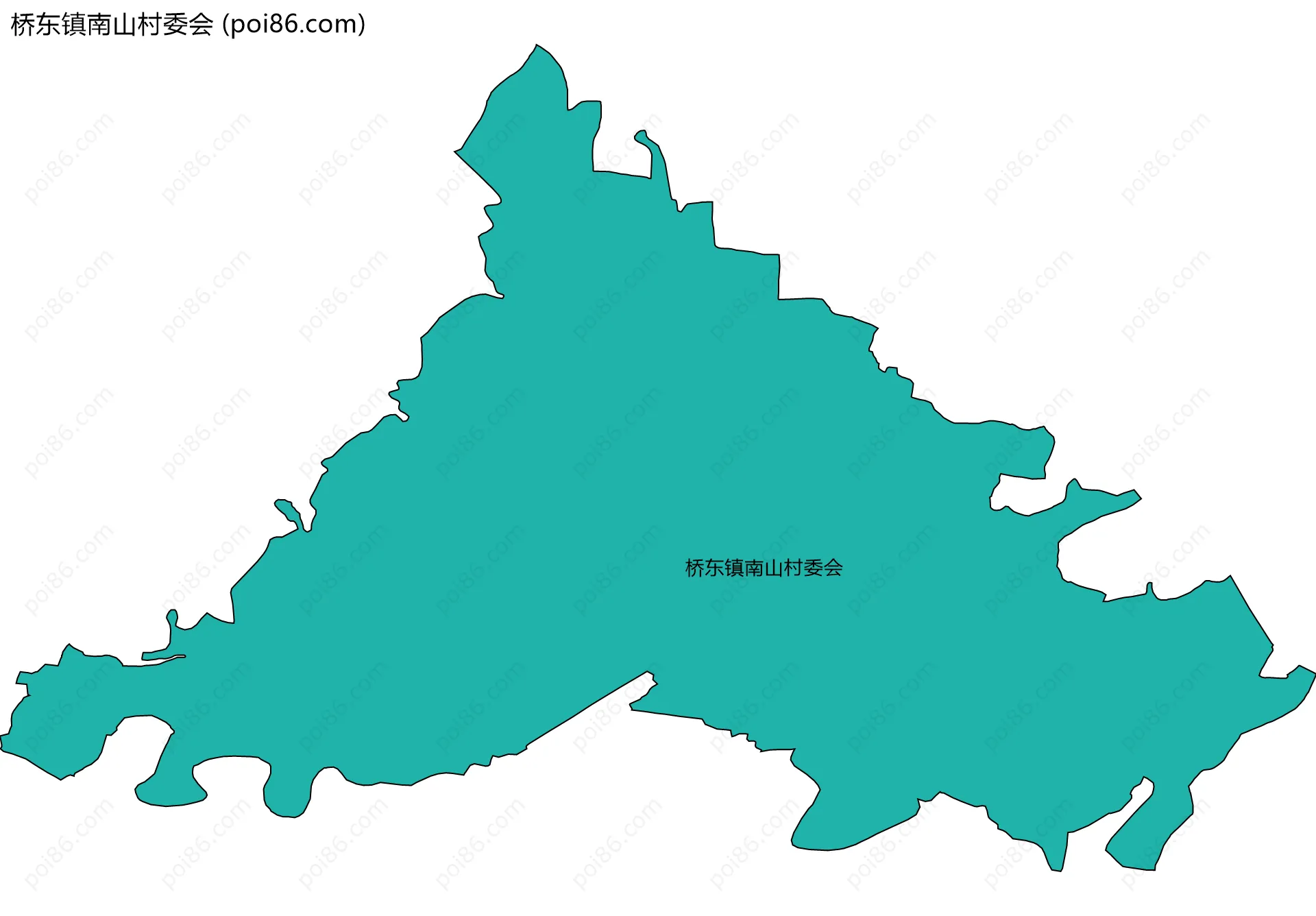 桥东镇南山村委会边界地图