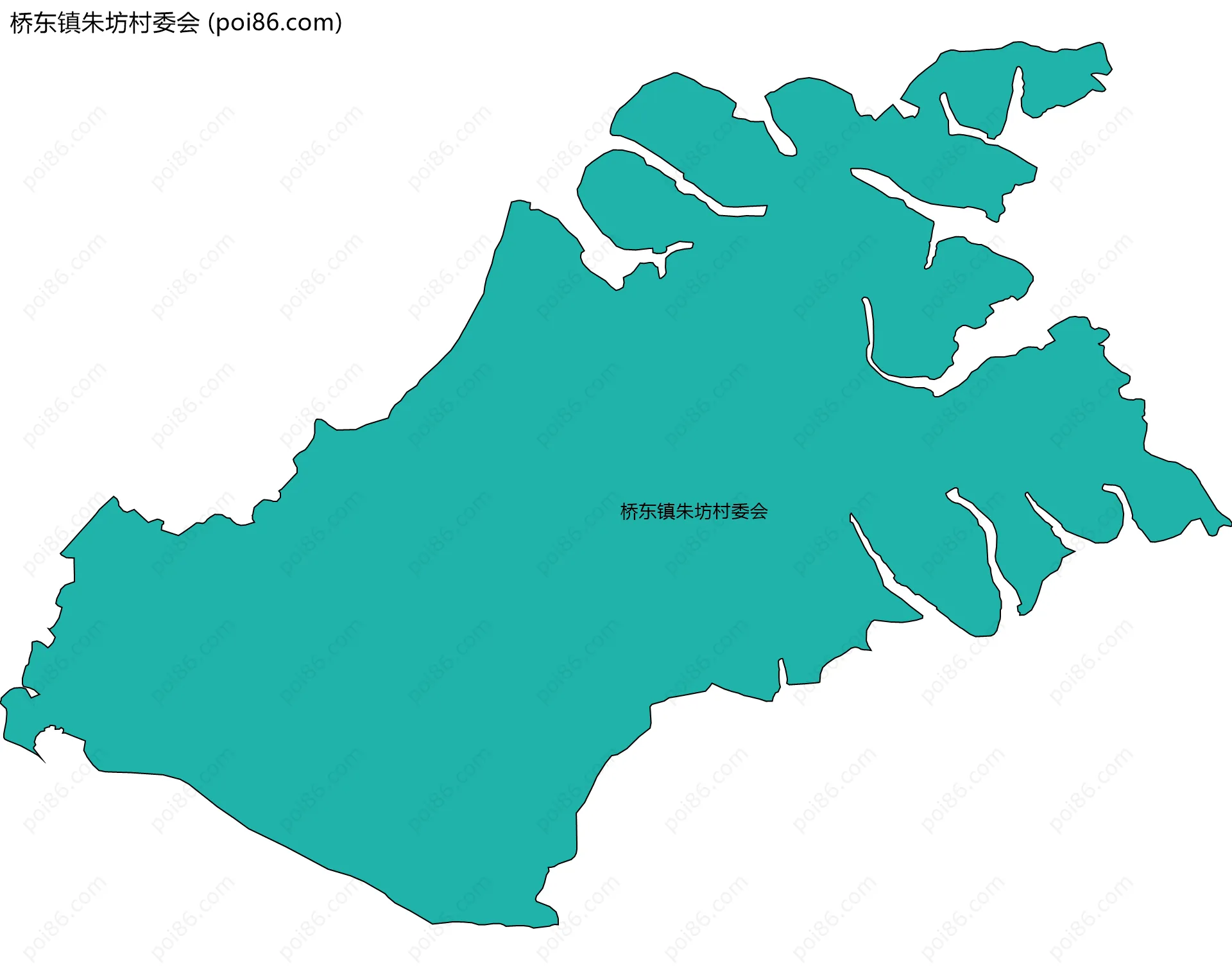 桥东镇朱坊村委会边界地图