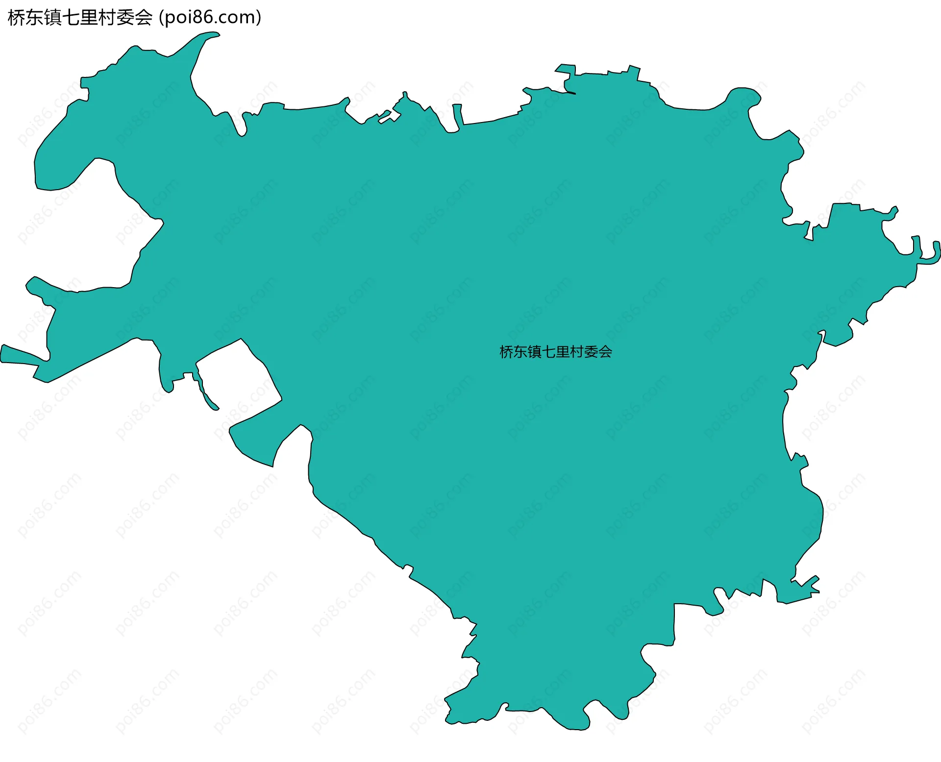 桥东镇七里村委会边界地图