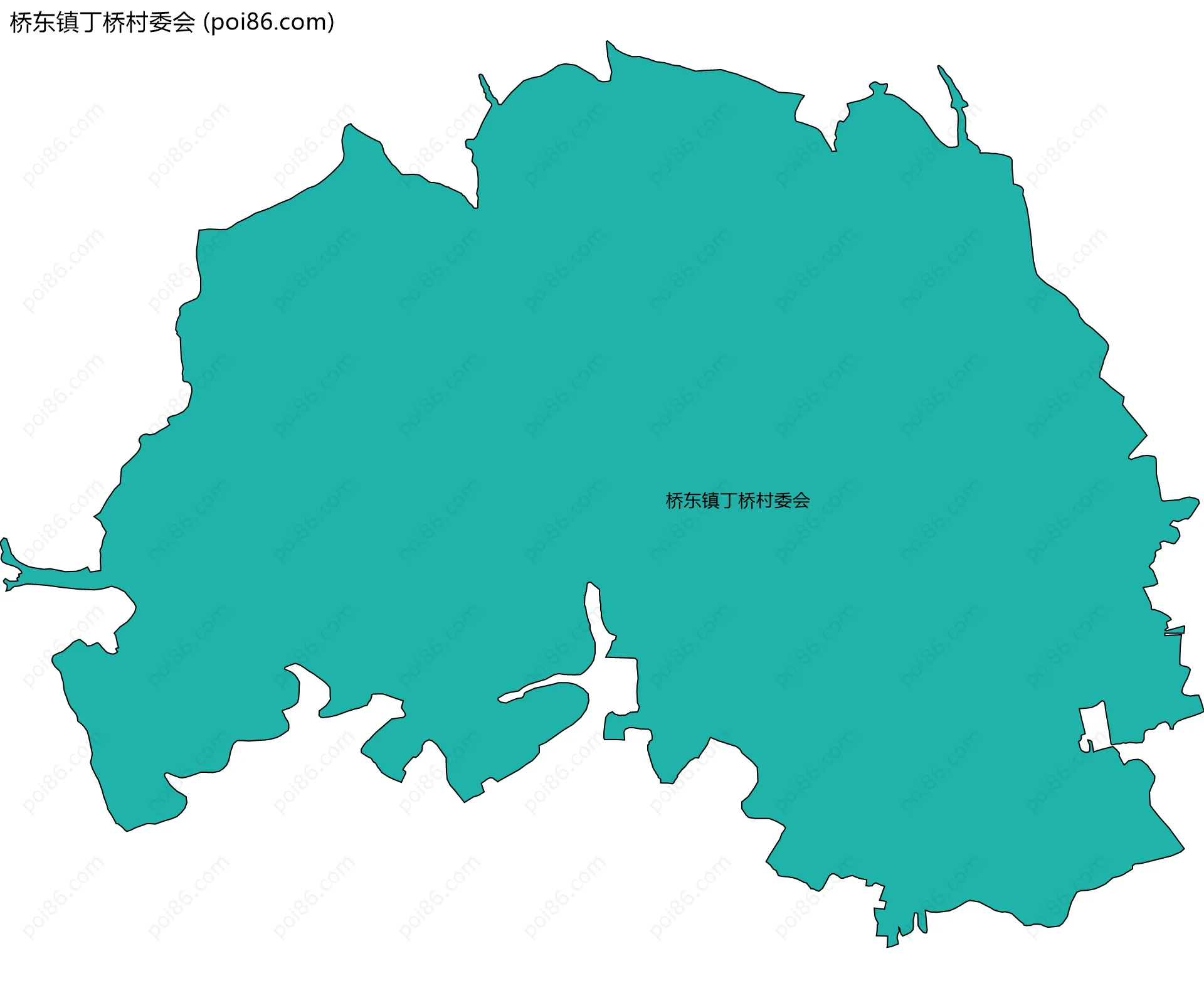 桥东镇丁桥村委会边界地图