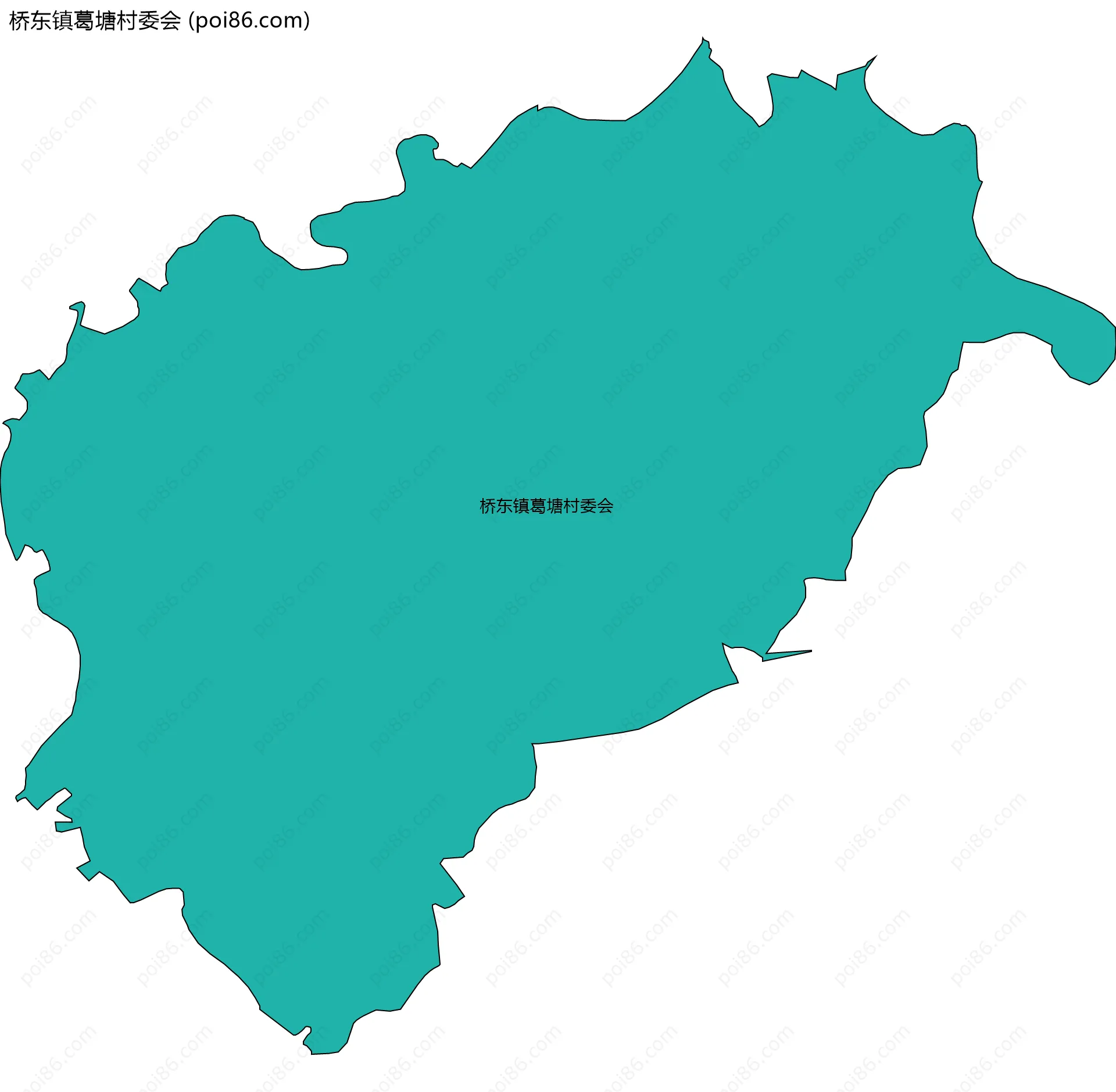 桥东镇葛塘村委会边界地图