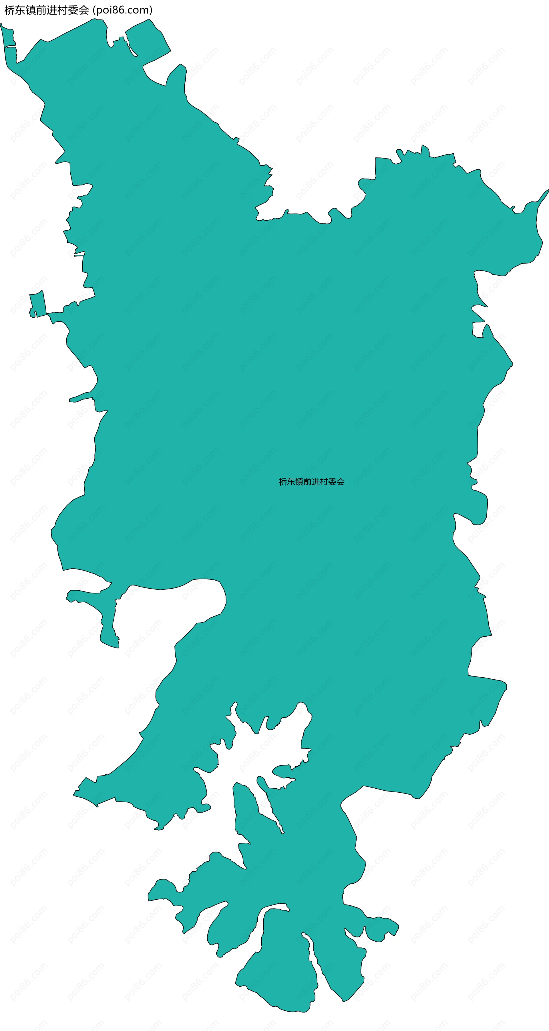 桥东镇前进村委会边界地图
