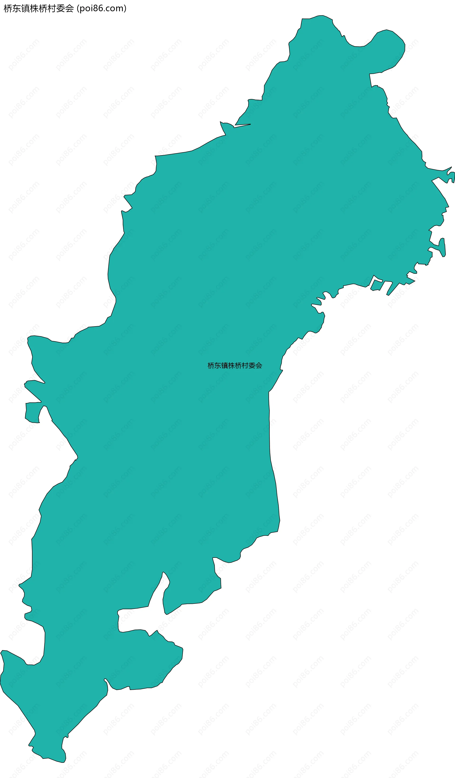 桥东镇株桥村委会边界地图