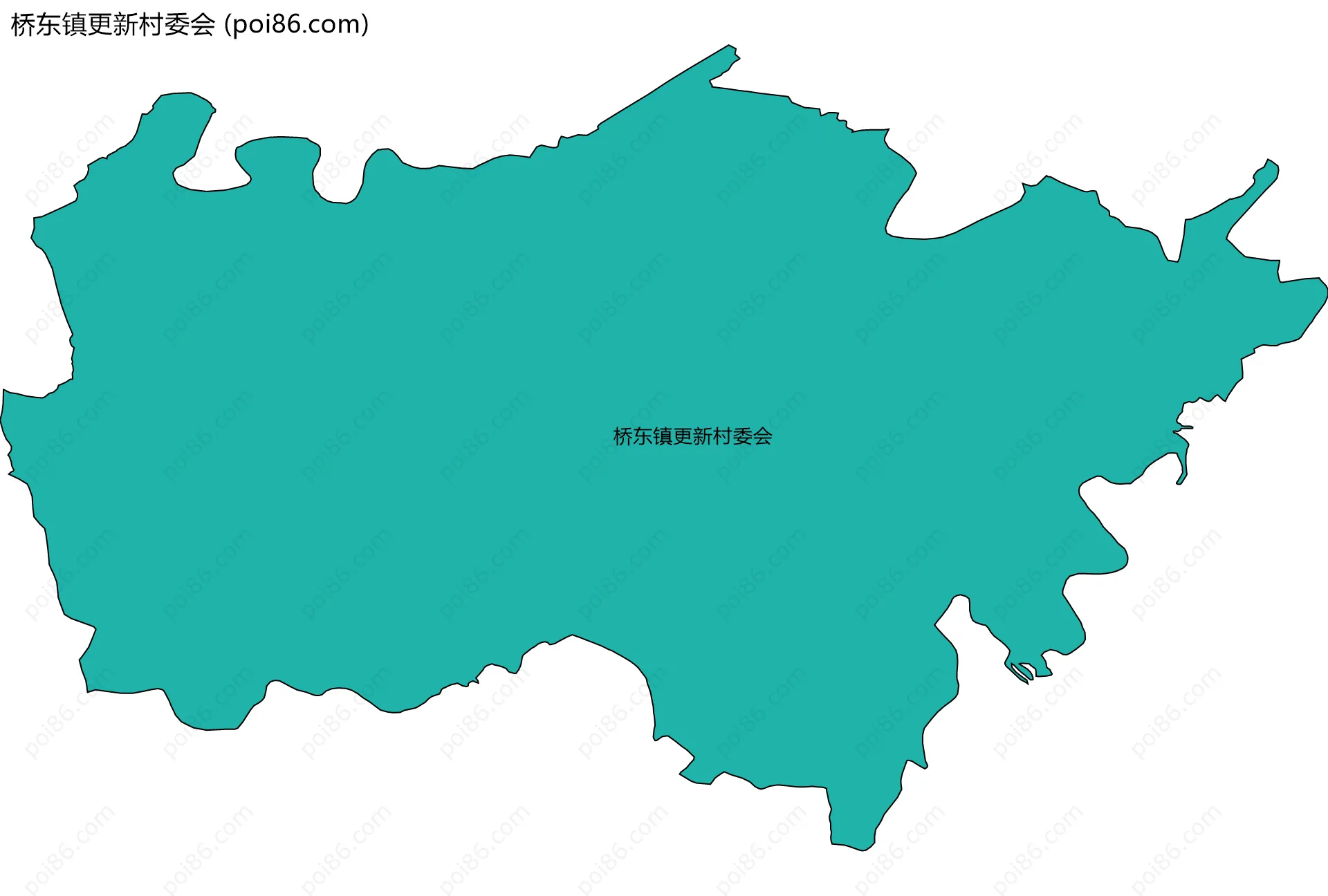 桥东镇更新村委会边界地图