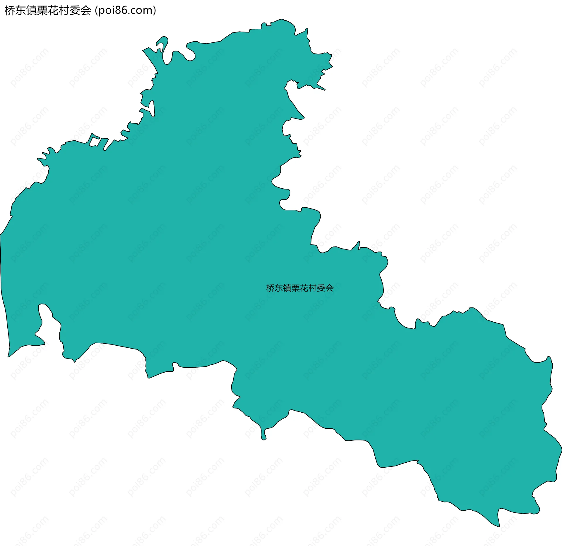 桥东镇栗花村委会边界地图