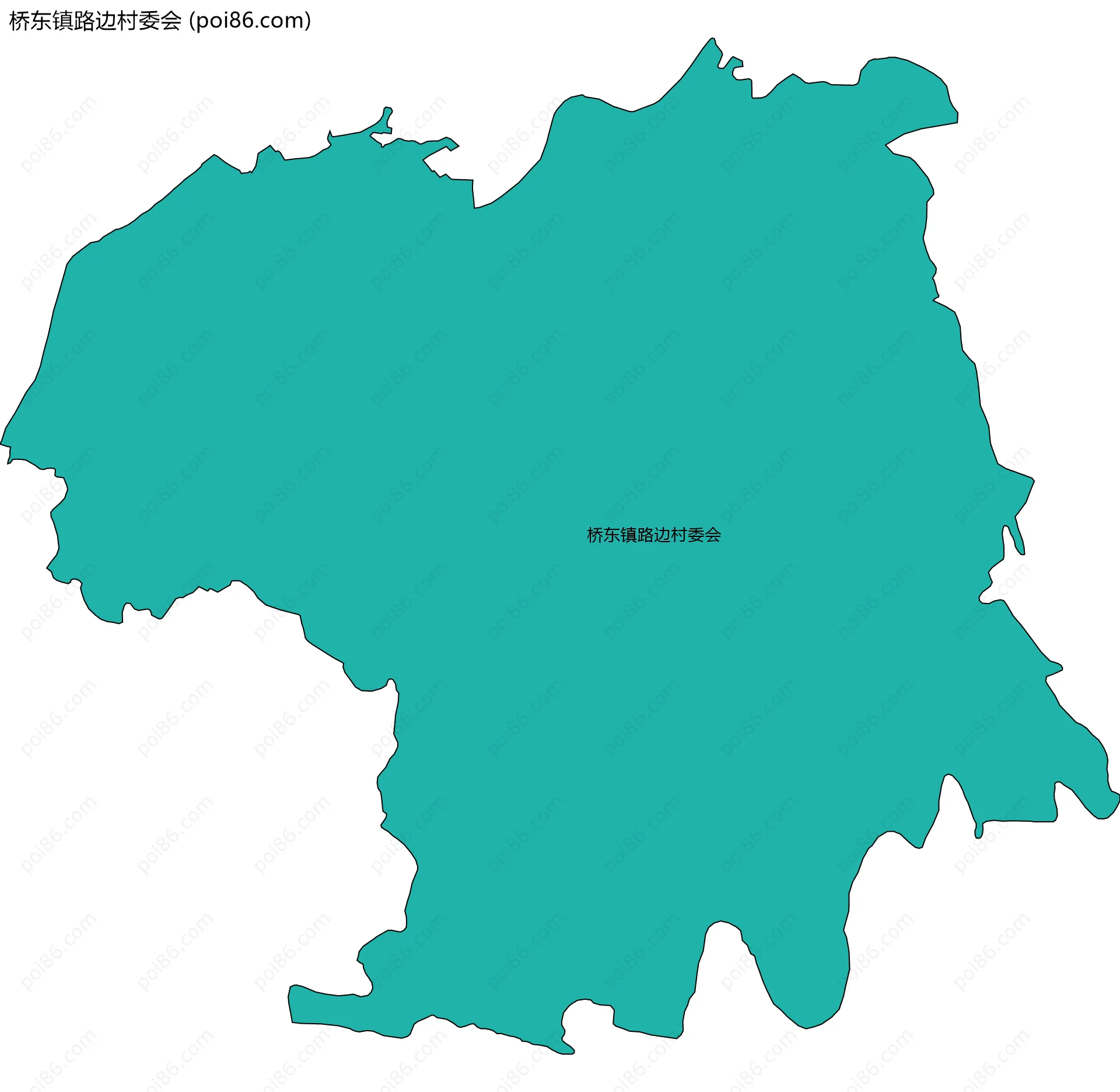 桥东镇路边村委会边界地图