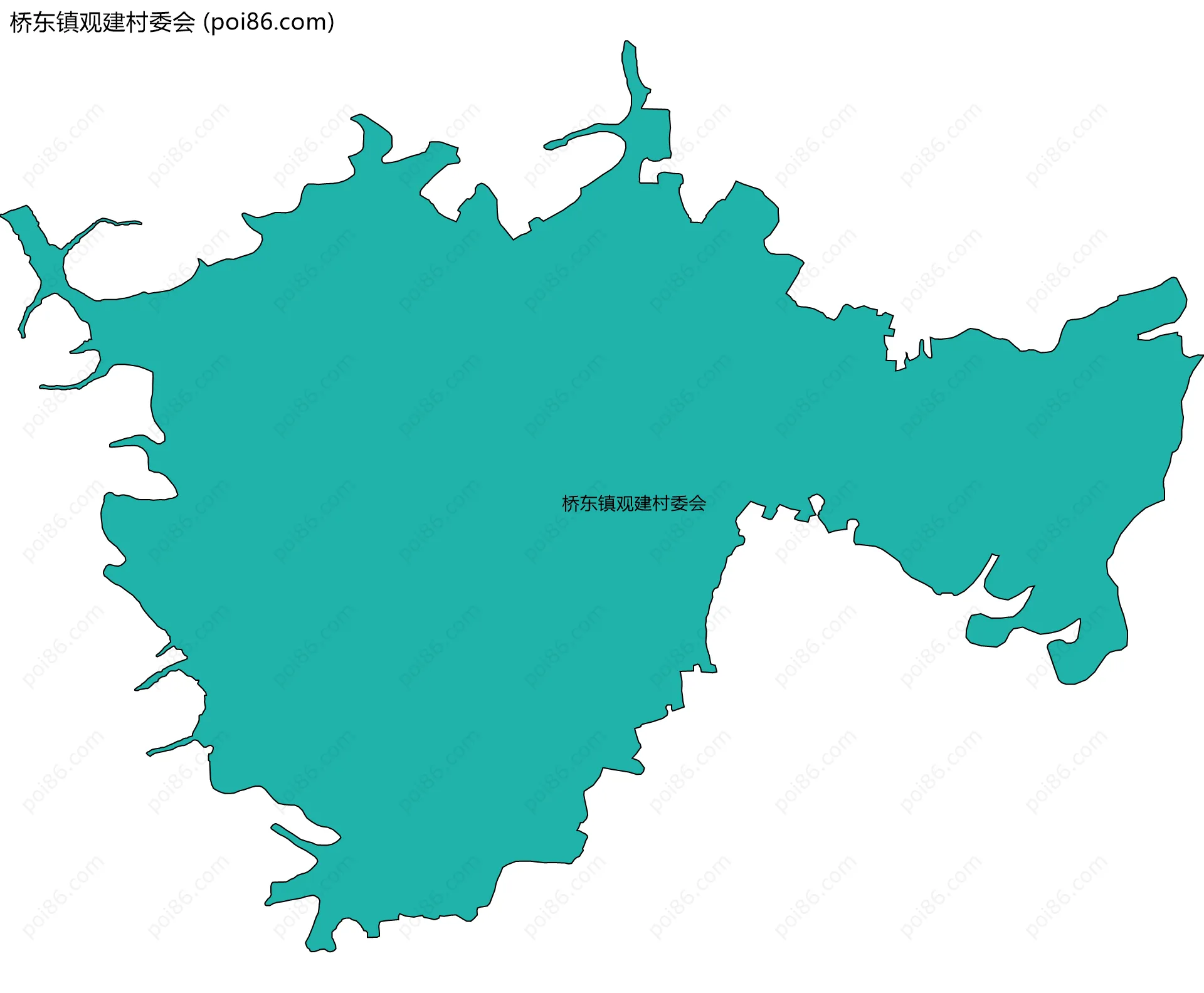 桥东镇观建村委会边界地图