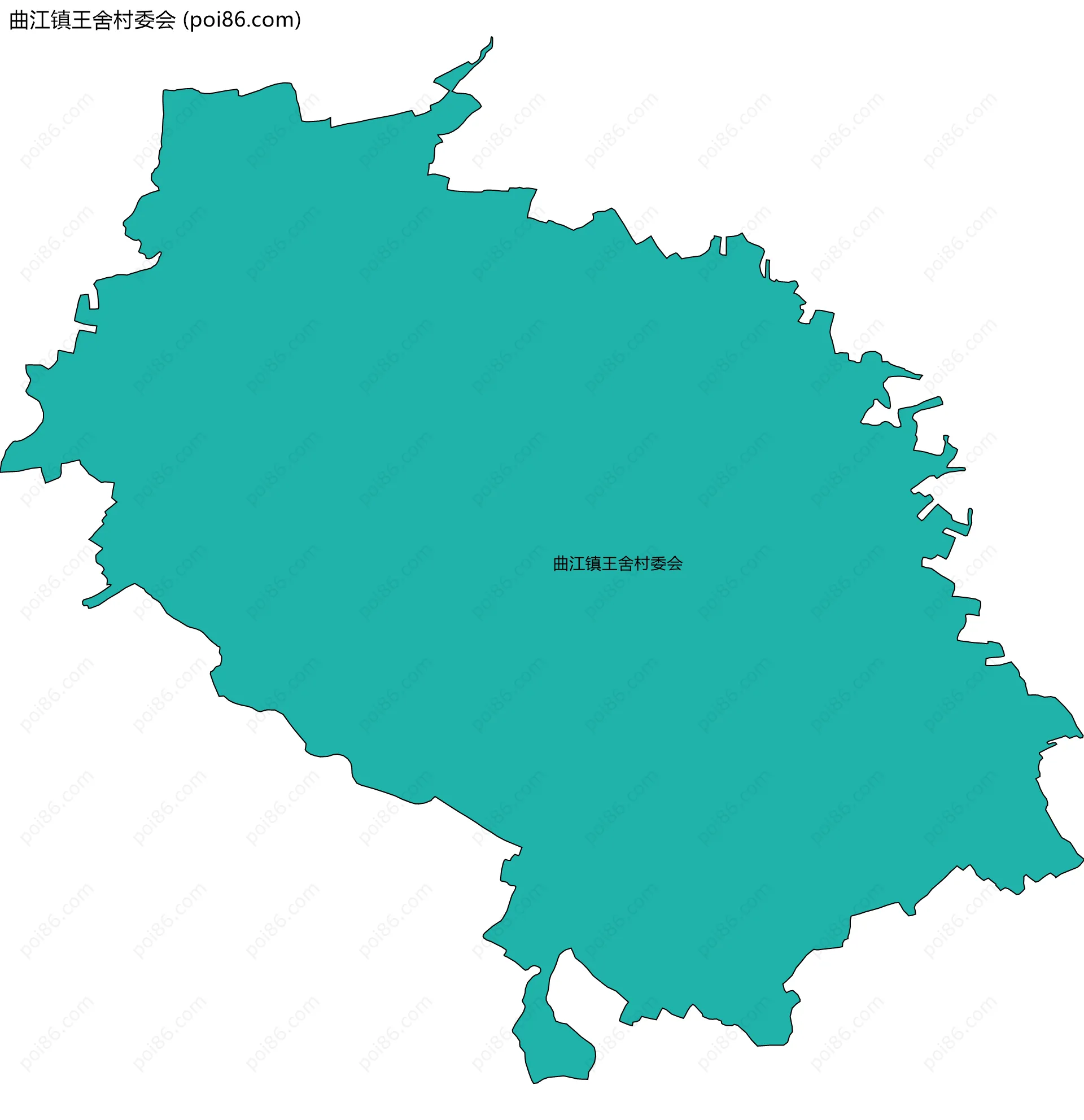 曲江镇王舍村委会边界地图