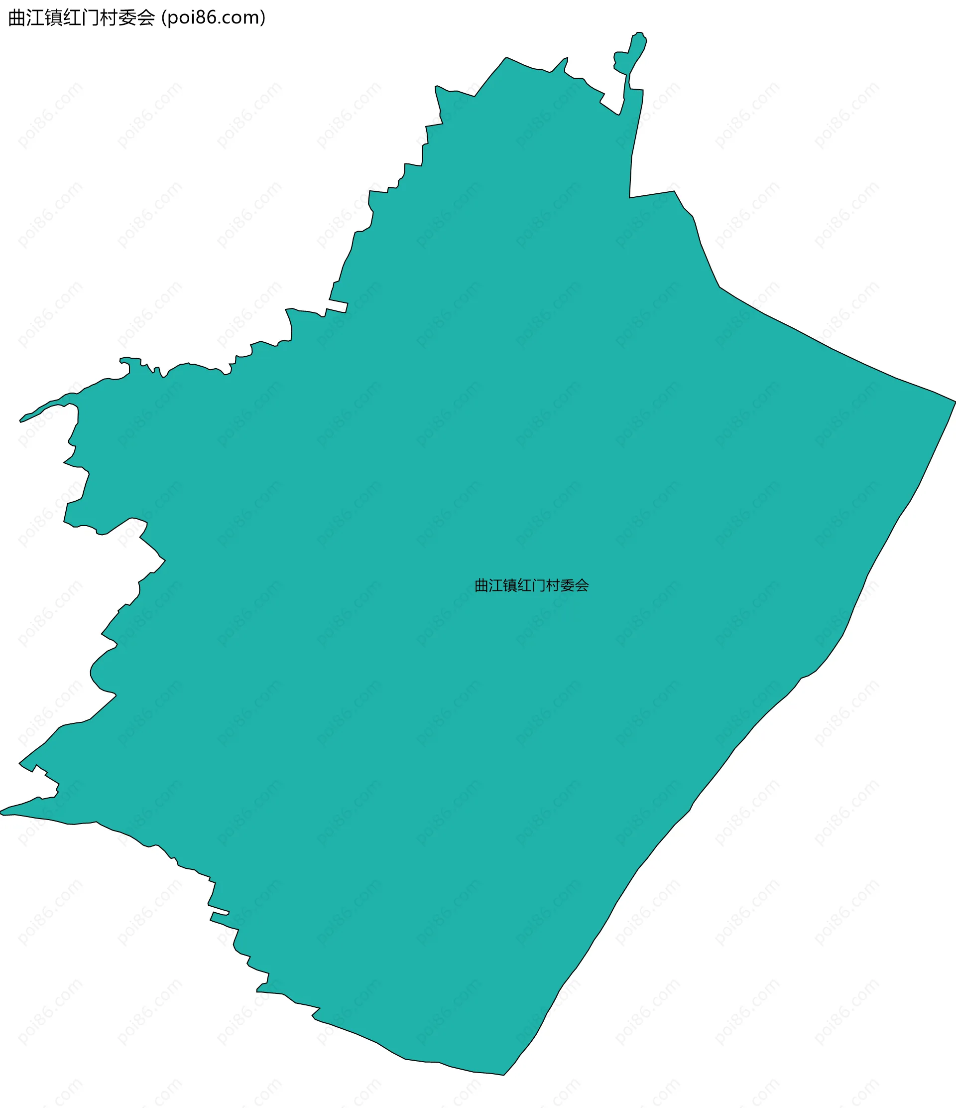 曲江镇红门村委会边界地图