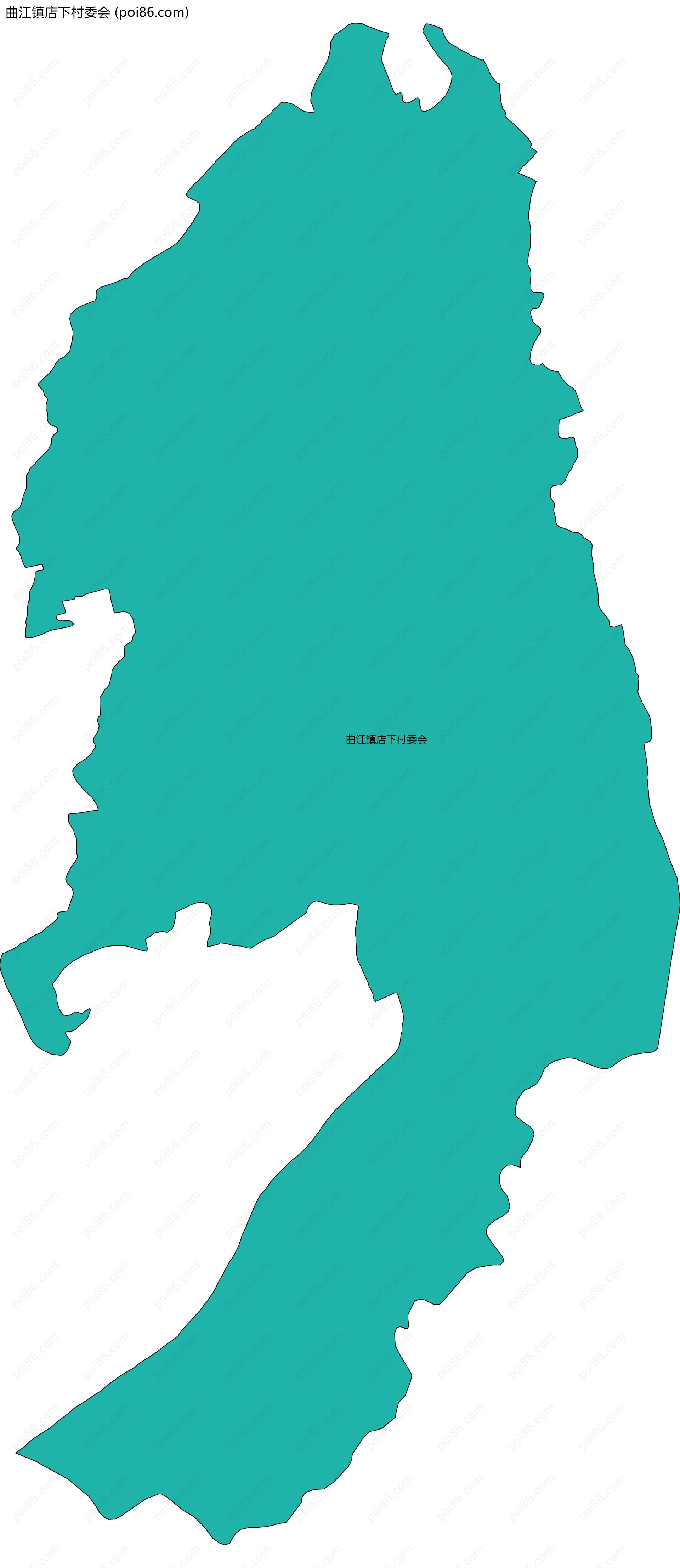 曲江镇店下村委会边界地图