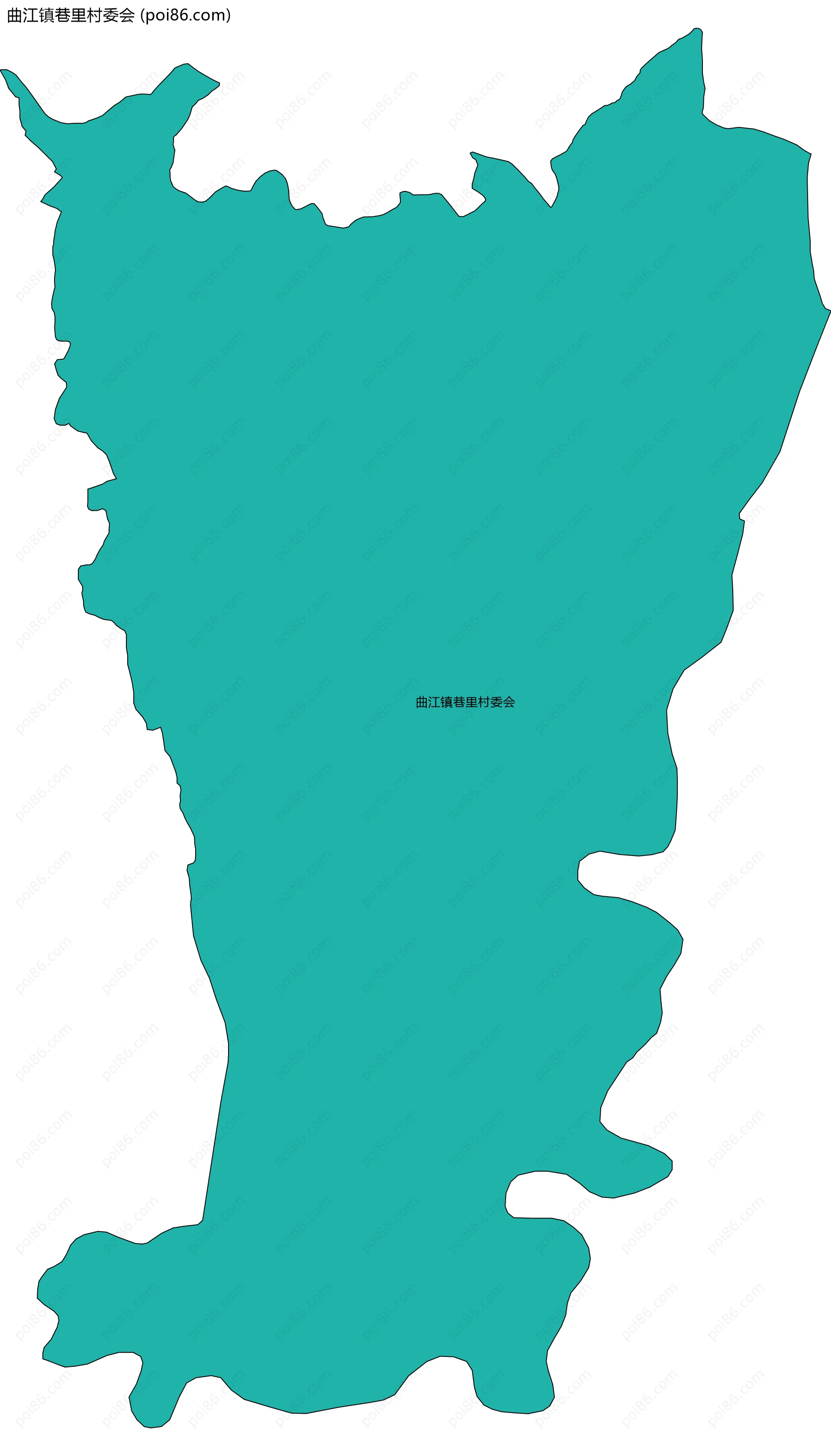 曲江镇巷里村委会边界地图