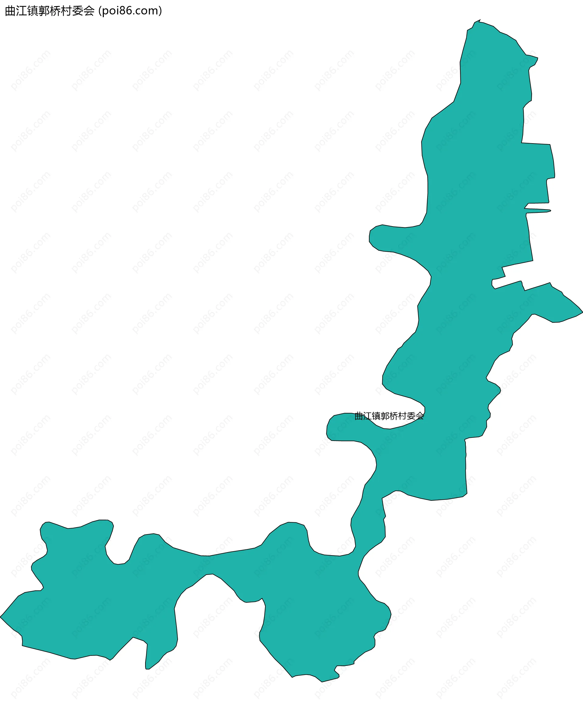 曲江镇郭桥村委会边界地图