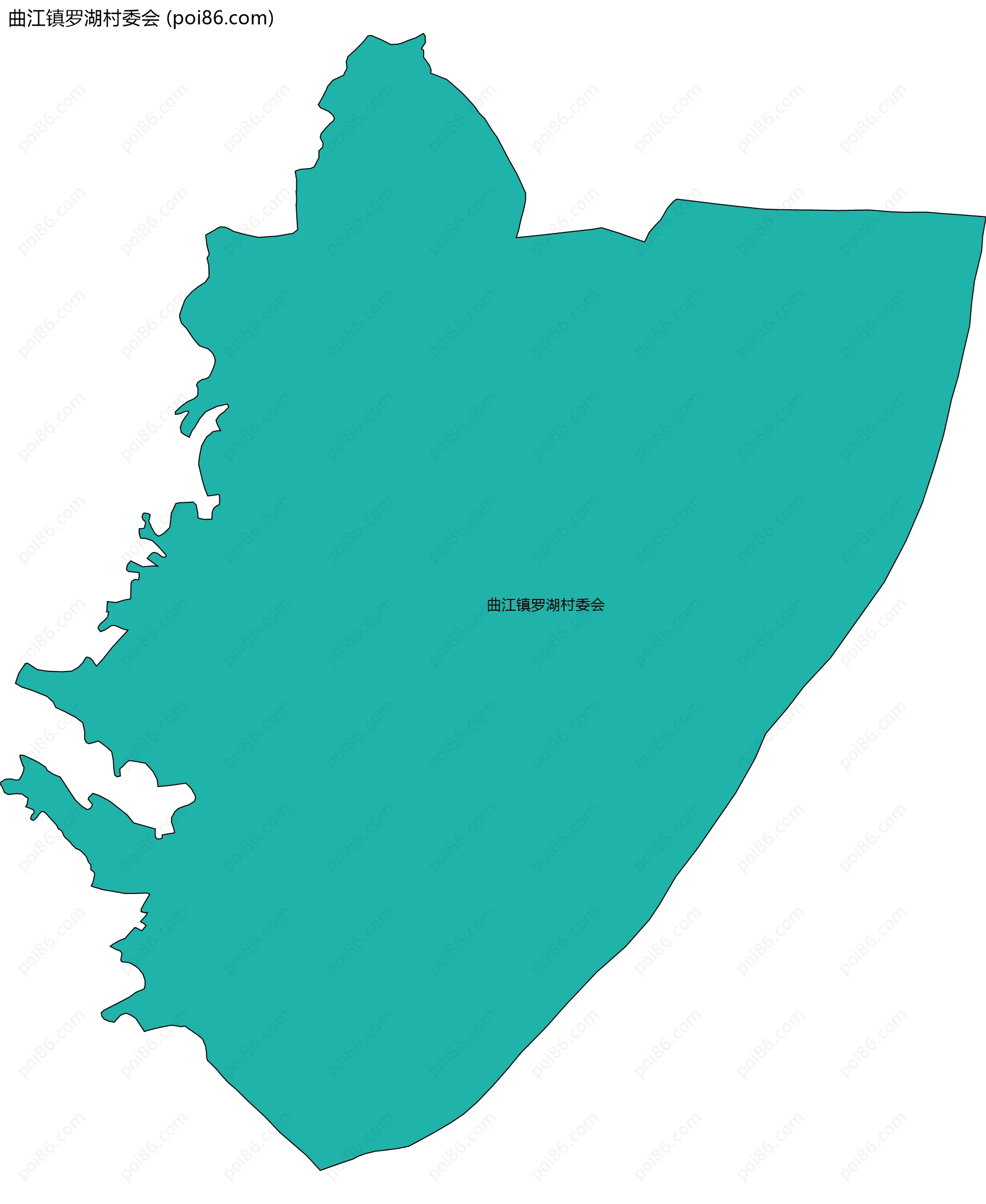 曲江镇罗湖村委会边界地图