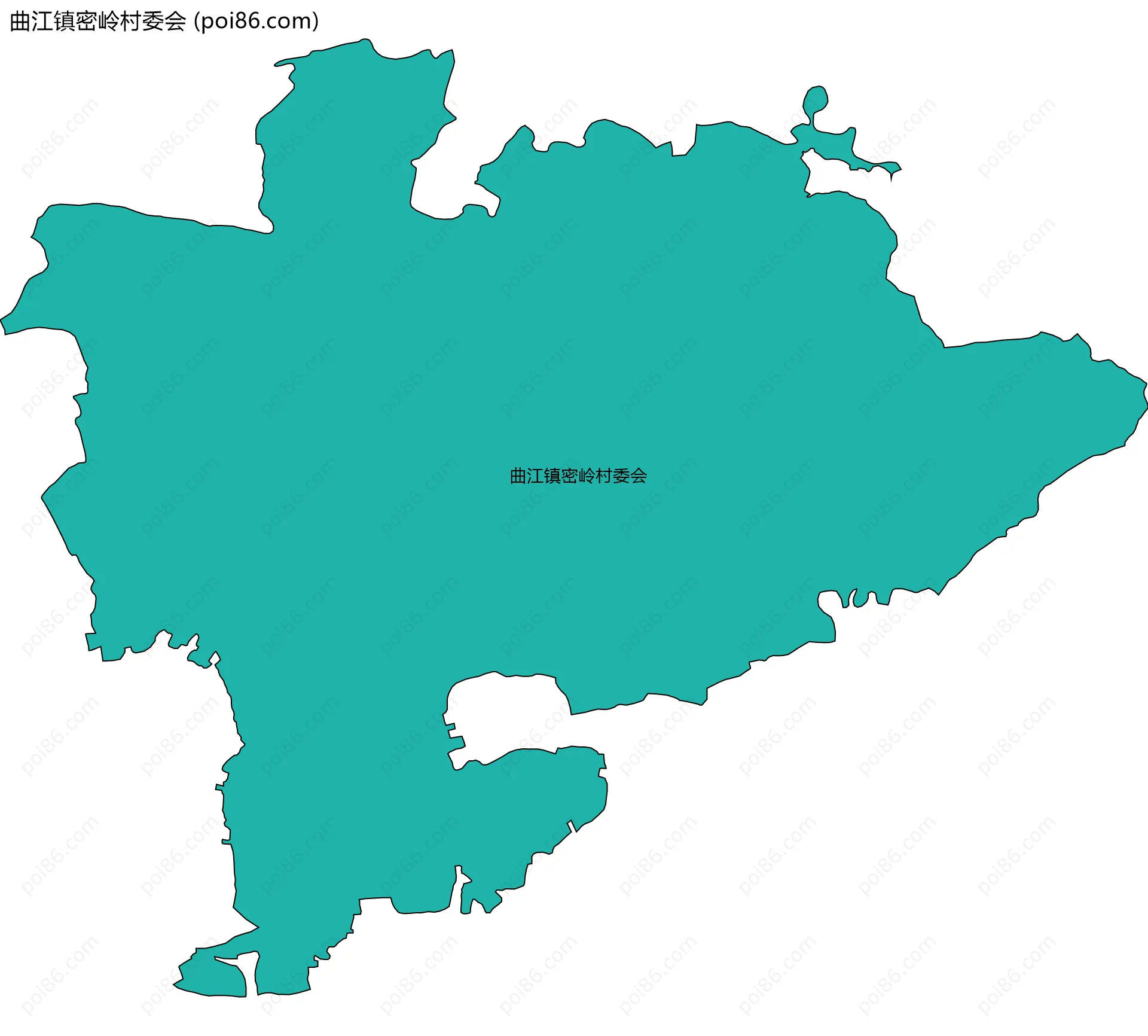 曲江镇密岭村委会边界地图