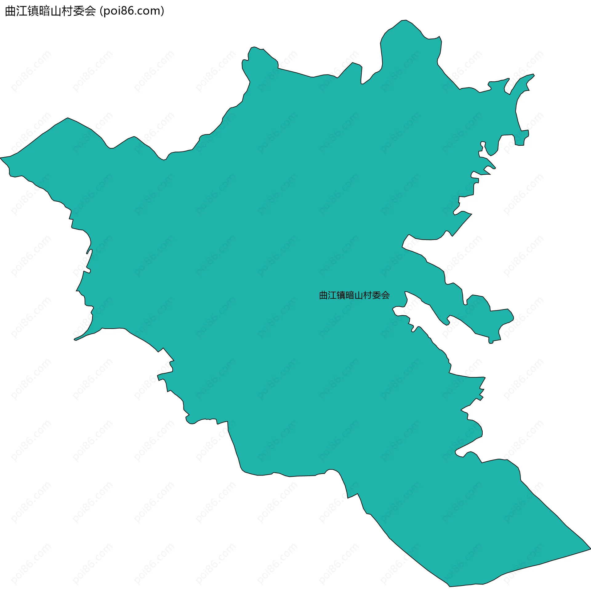 曲江镇暗山村委会边界地图