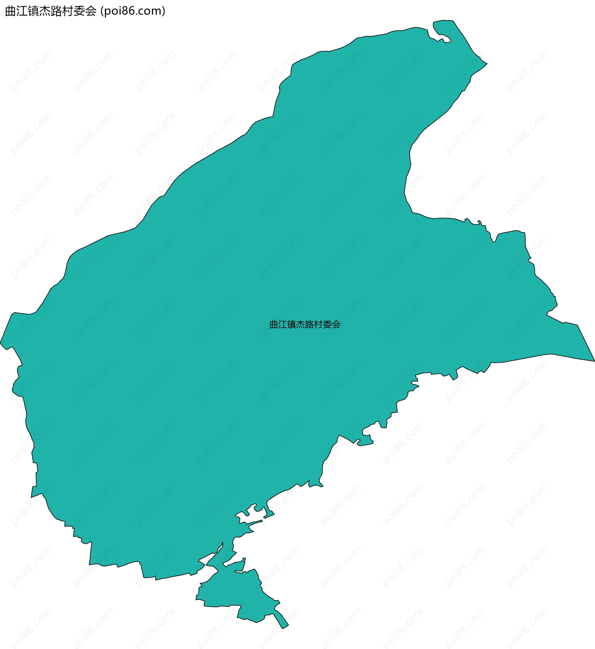 曲江镇杰路村委会边界地图