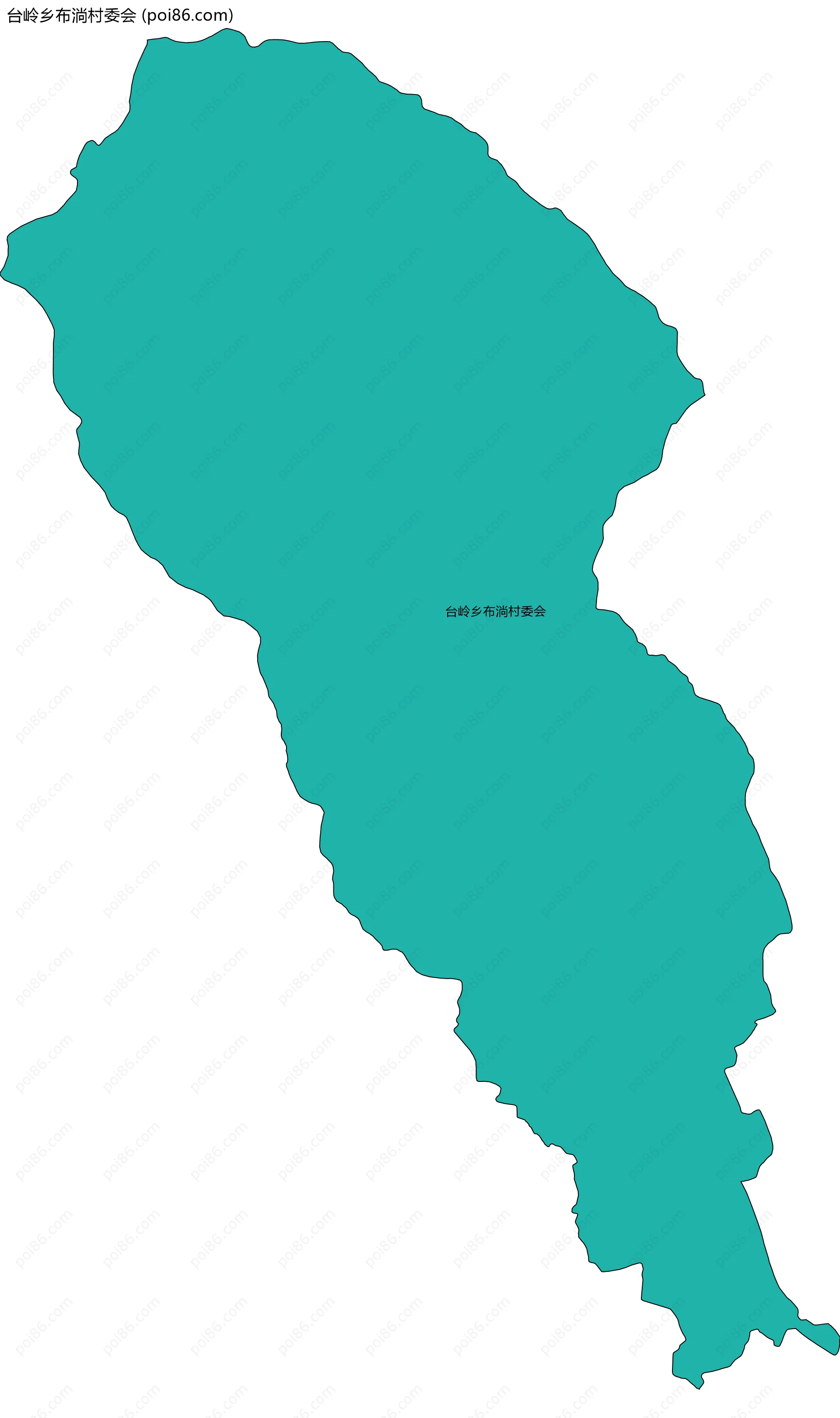 台岭乡布淌村委会边界地图