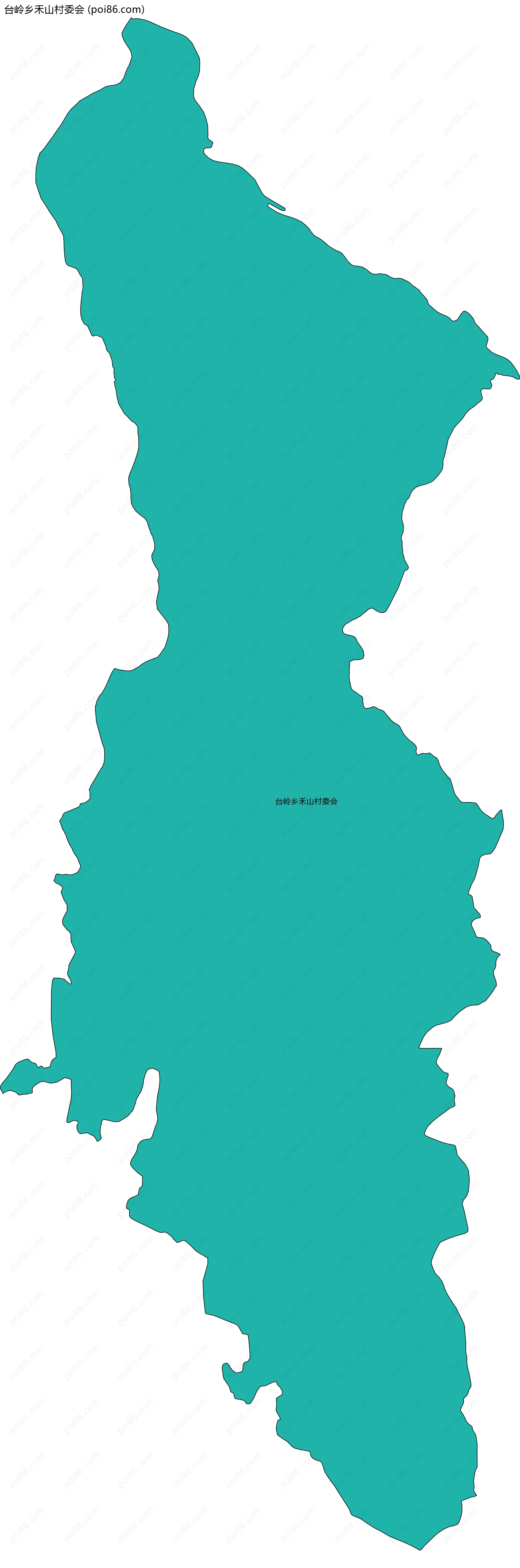 台岭乡禾山村委会边界地图