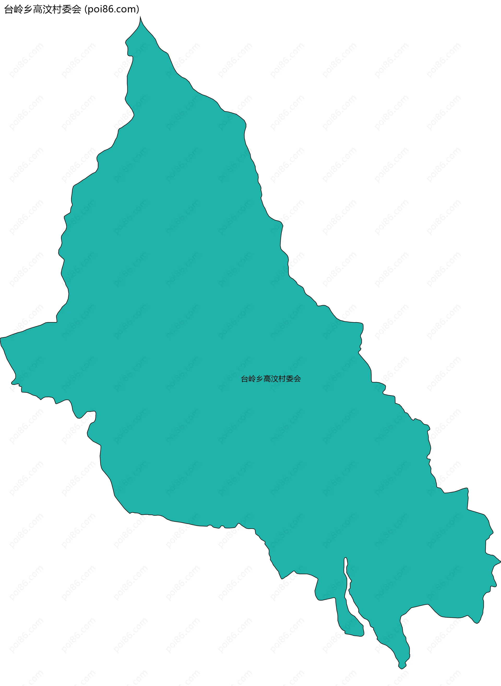 台岭乡高汶村委会边界地图