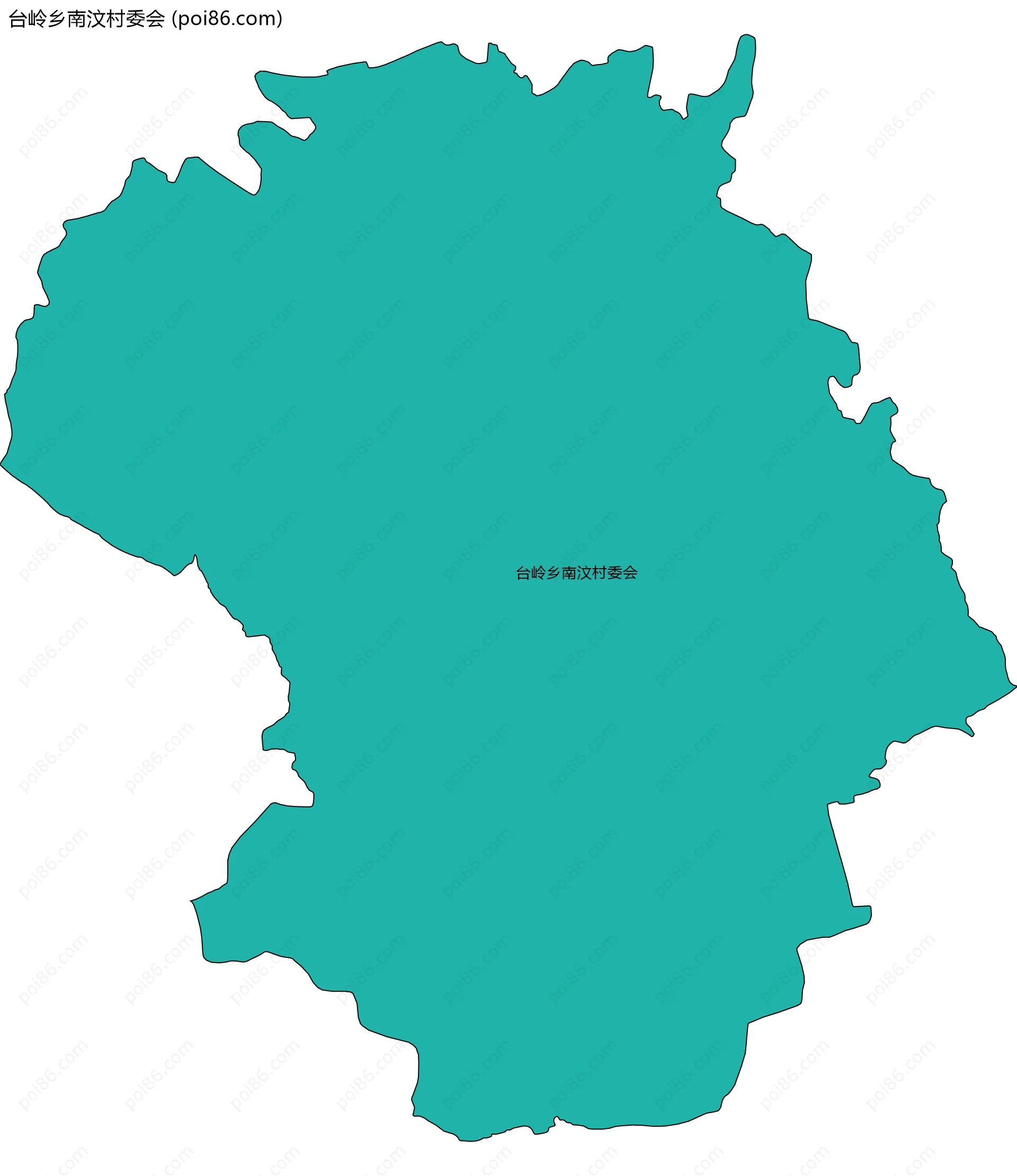 台岭乡南汶村委会边界地图