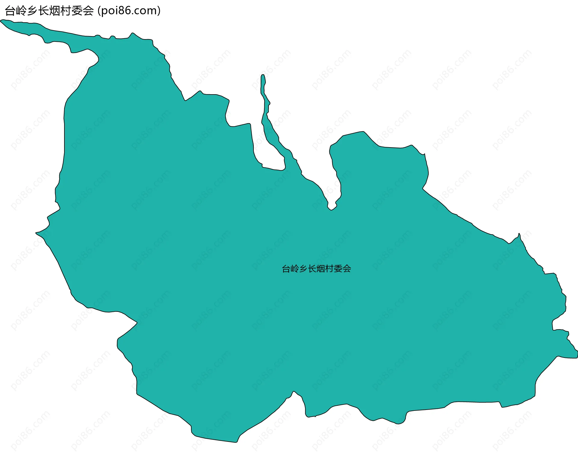 台岭乡长烟村委会边界地图