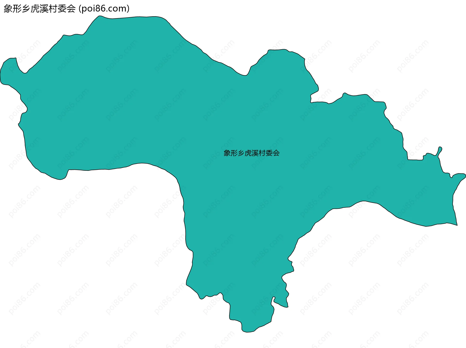 象形乡虎溪村委会边界地图