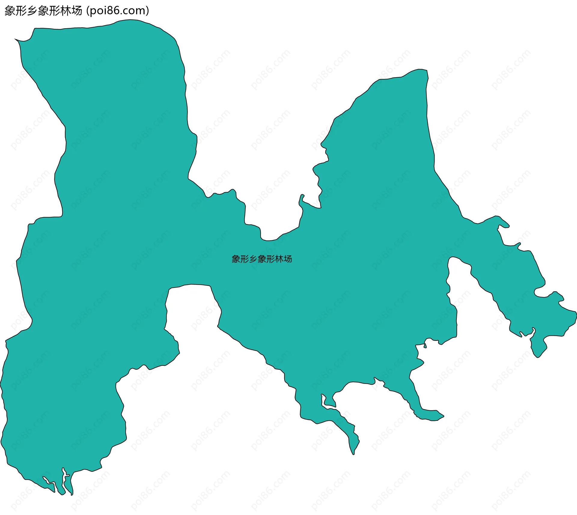 象形乡象形林场边界地图