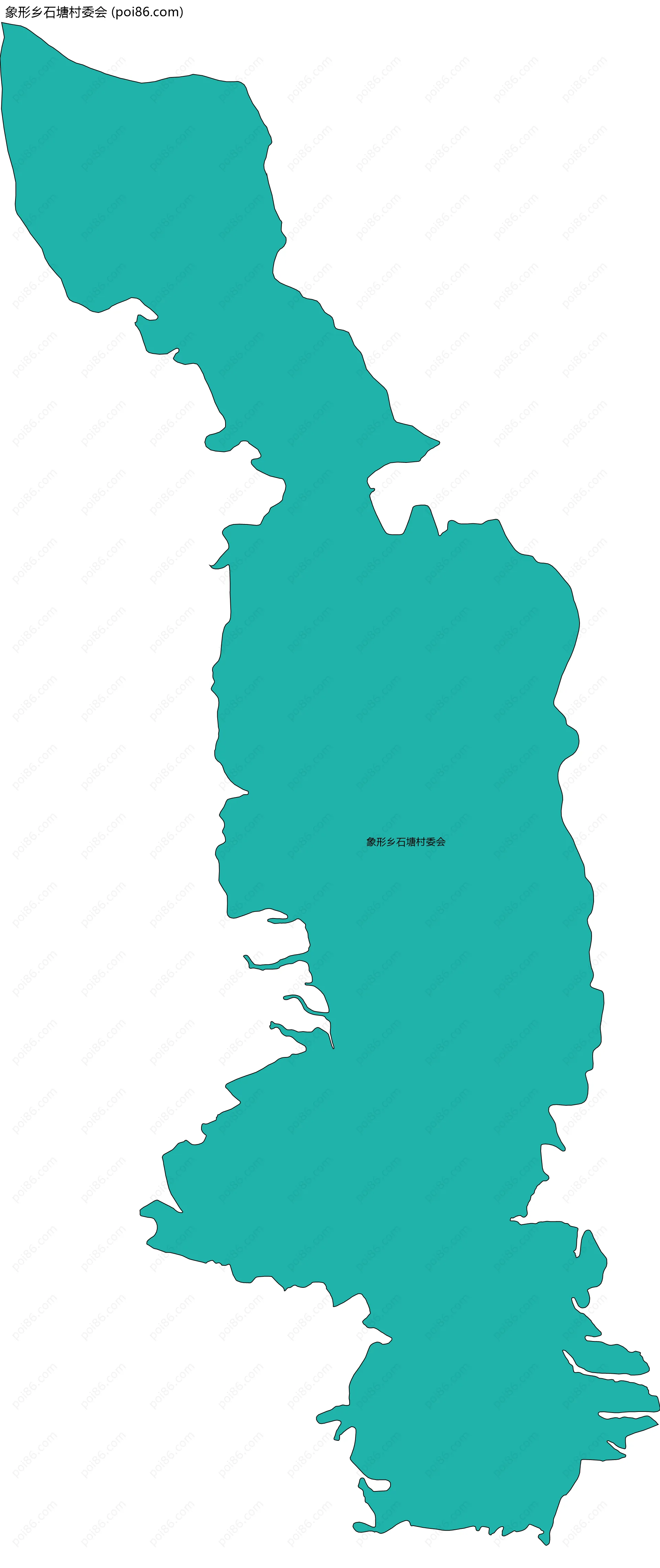 象形乡石塘村委会边界地图