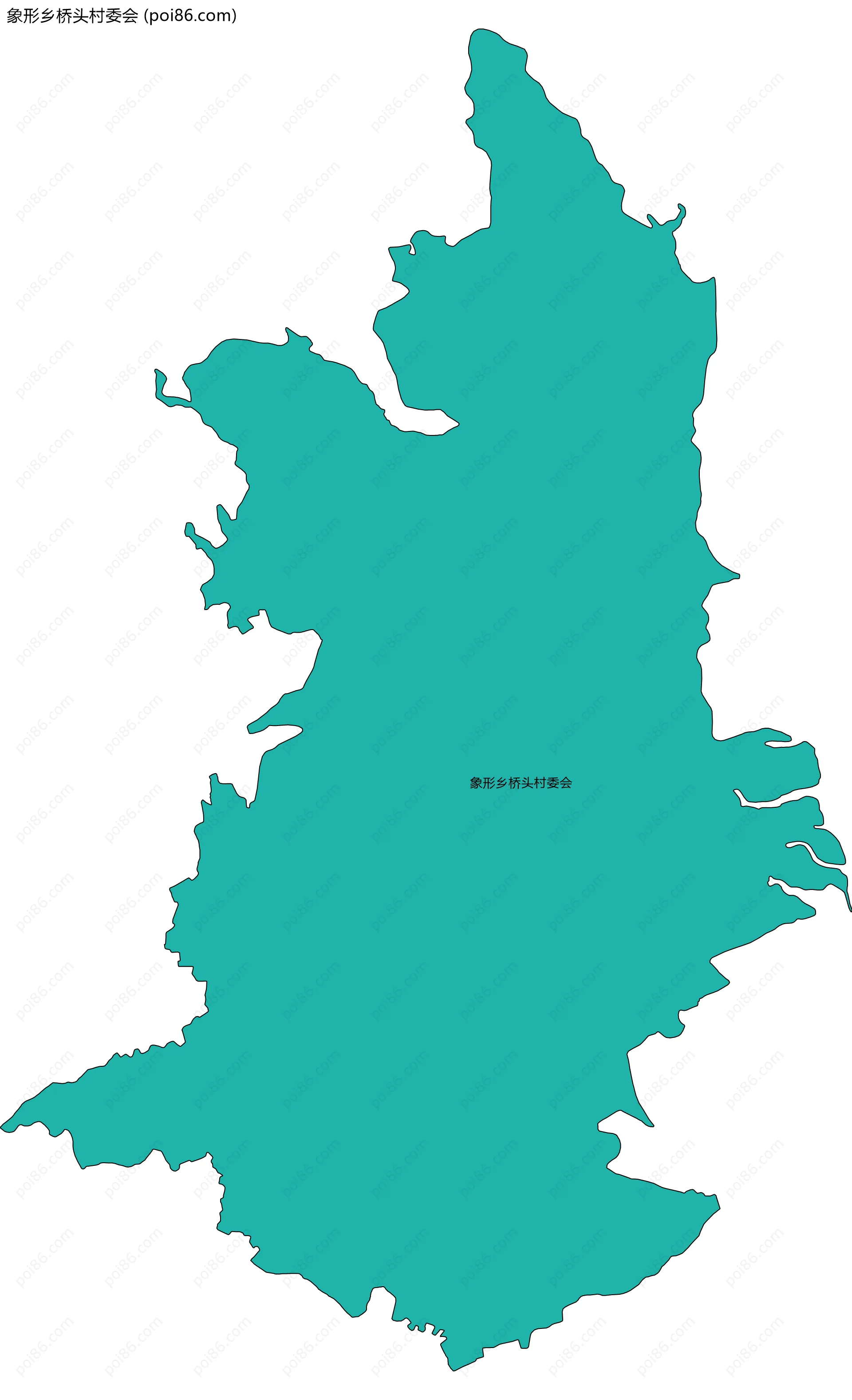象形乡桥头村委会边界地图