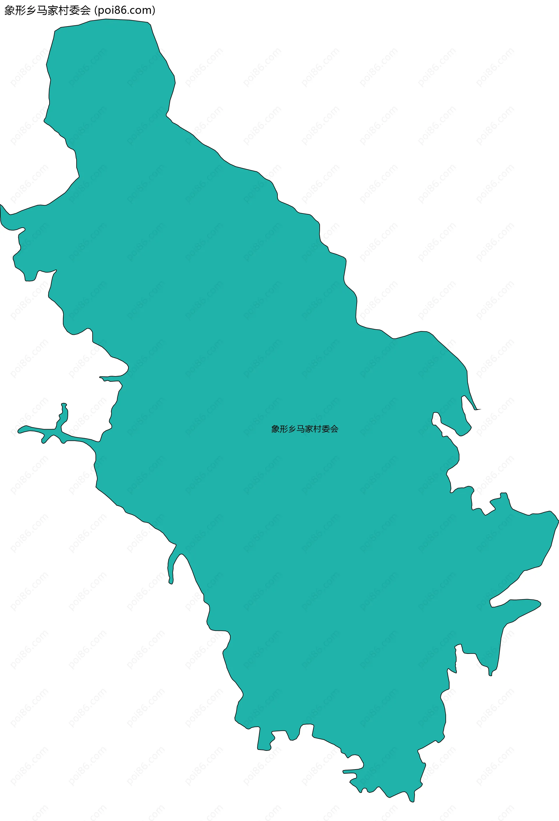 象形乡马家村委会边界地图