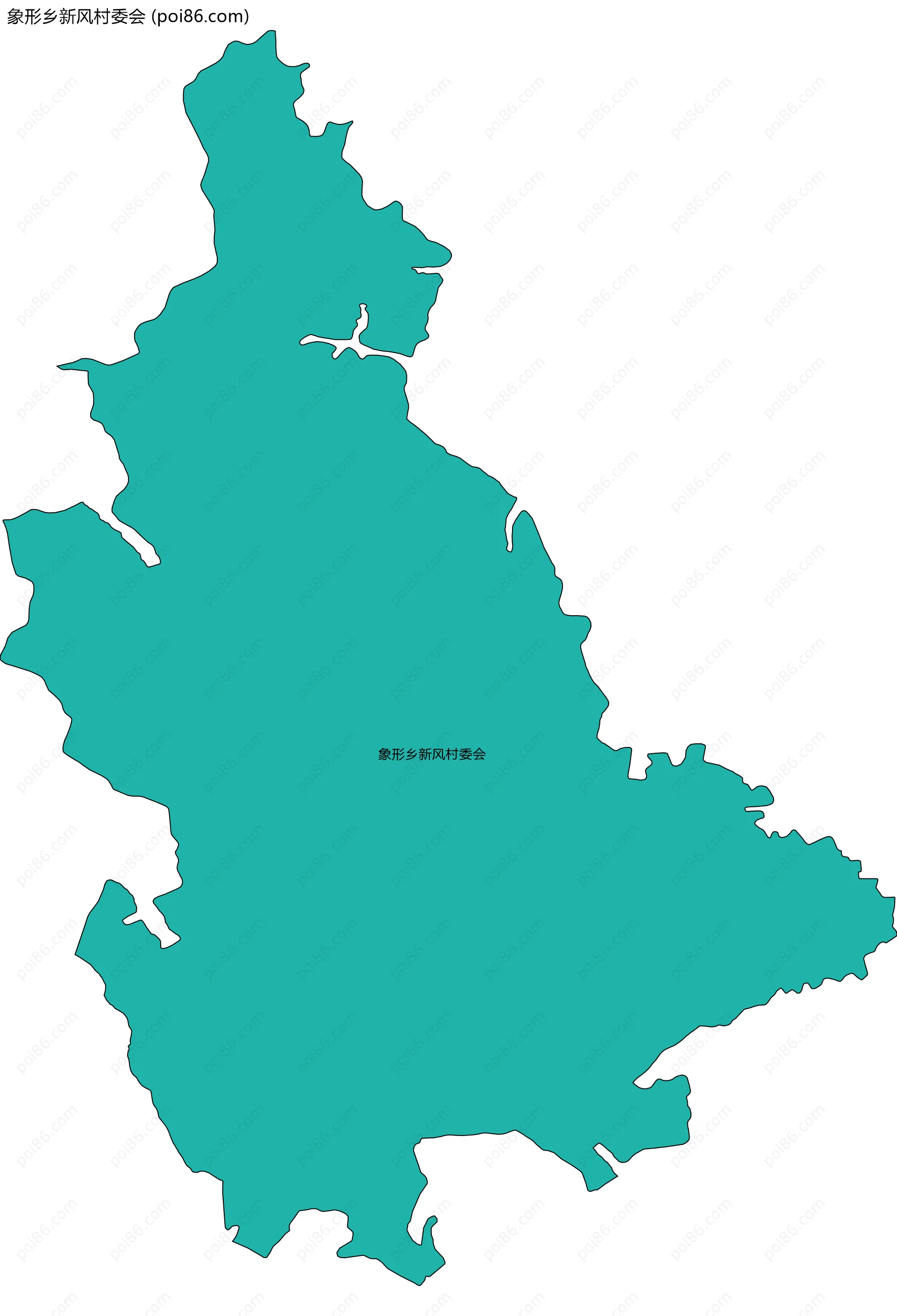 象形乡新风村委会边界地图