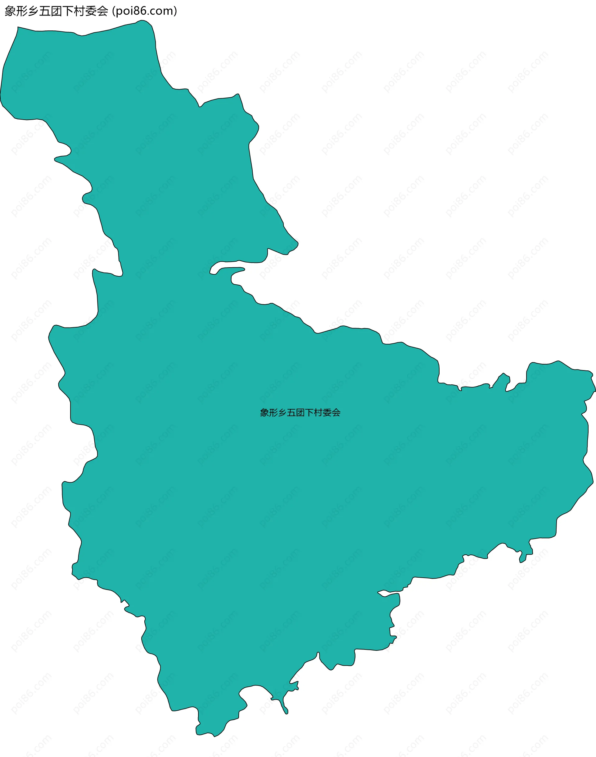 象形乡五团下村委会边界地图