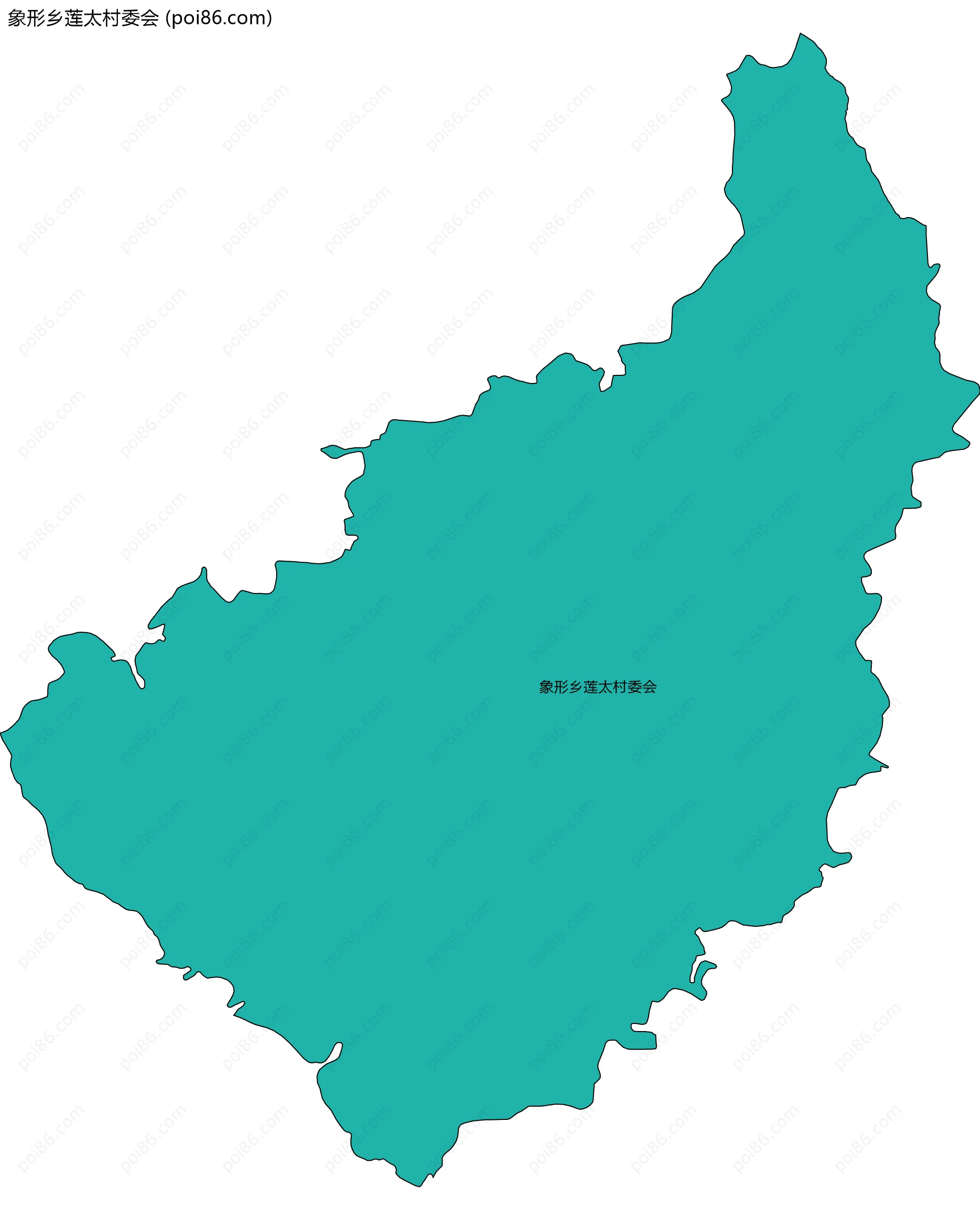 象形乡莲太村委会边界地图