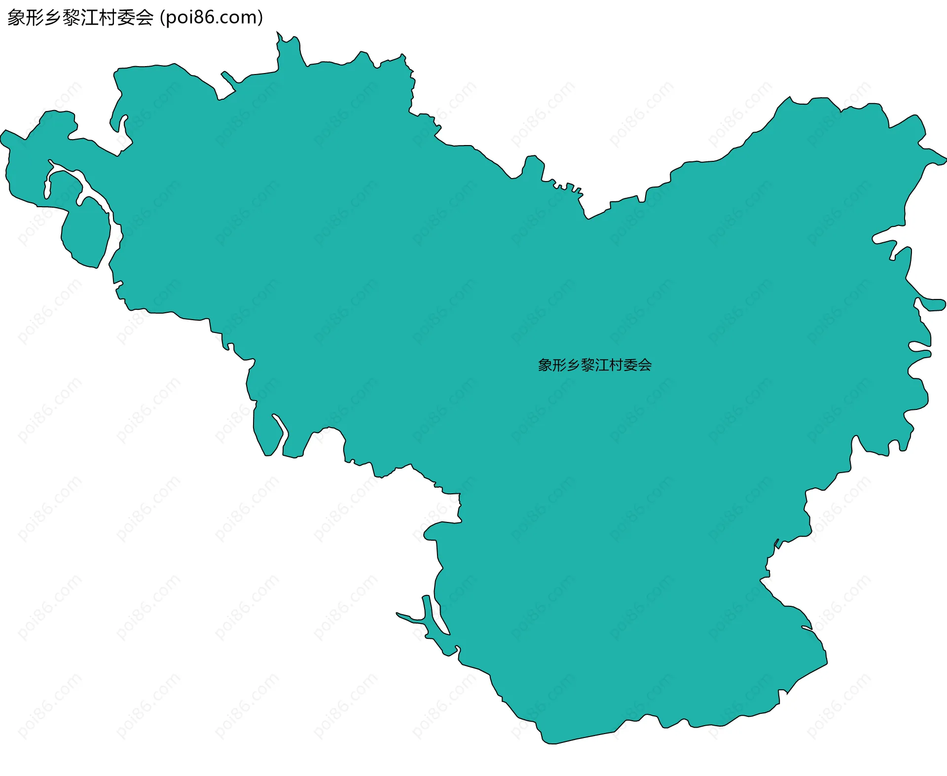 象形乡黎江村委会边界地图