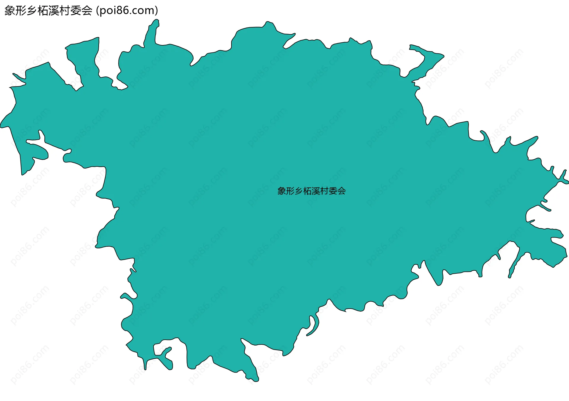 象形乡柘溪村委会边界地图