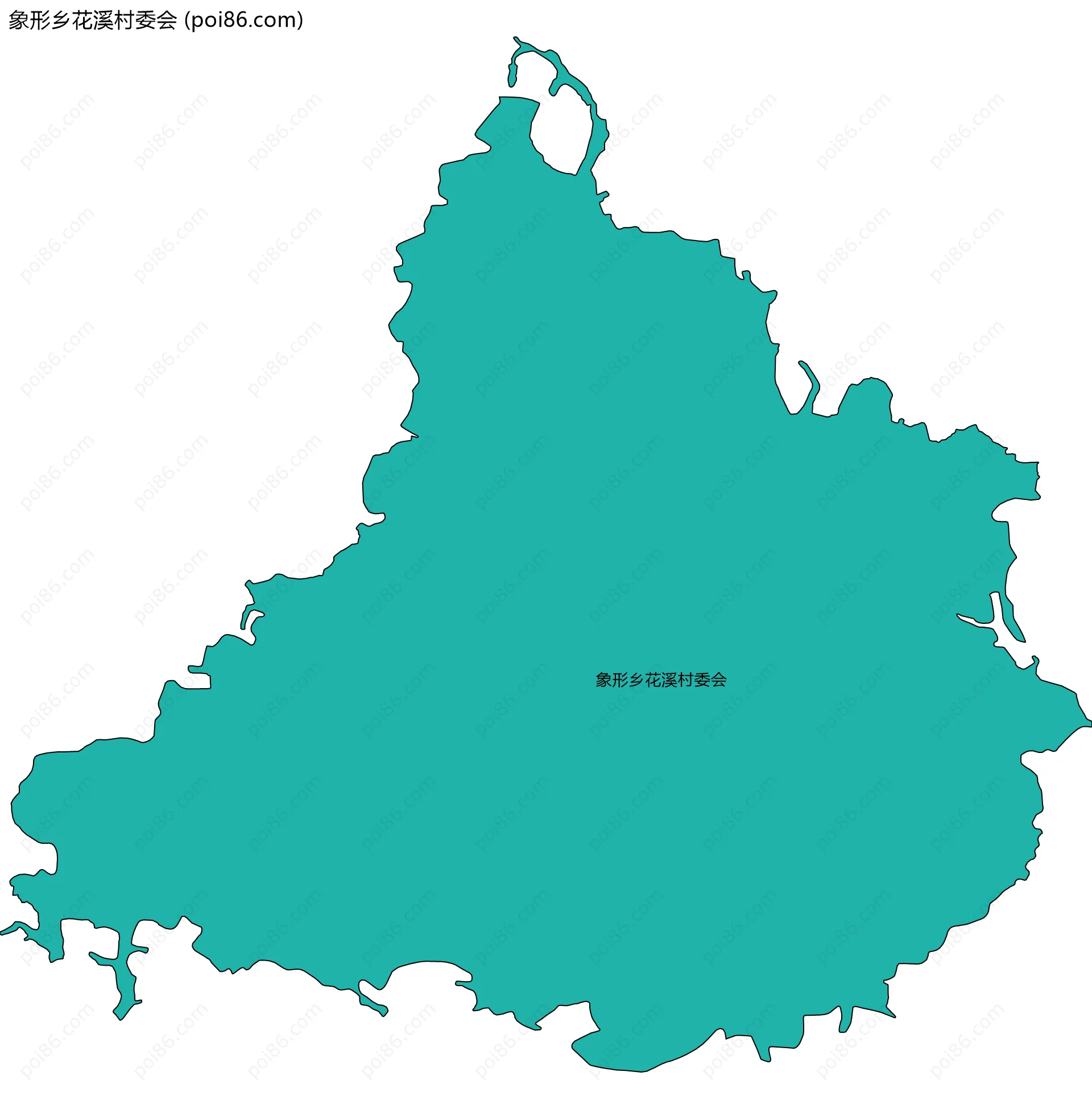 象形乡花溪村委会边界地图