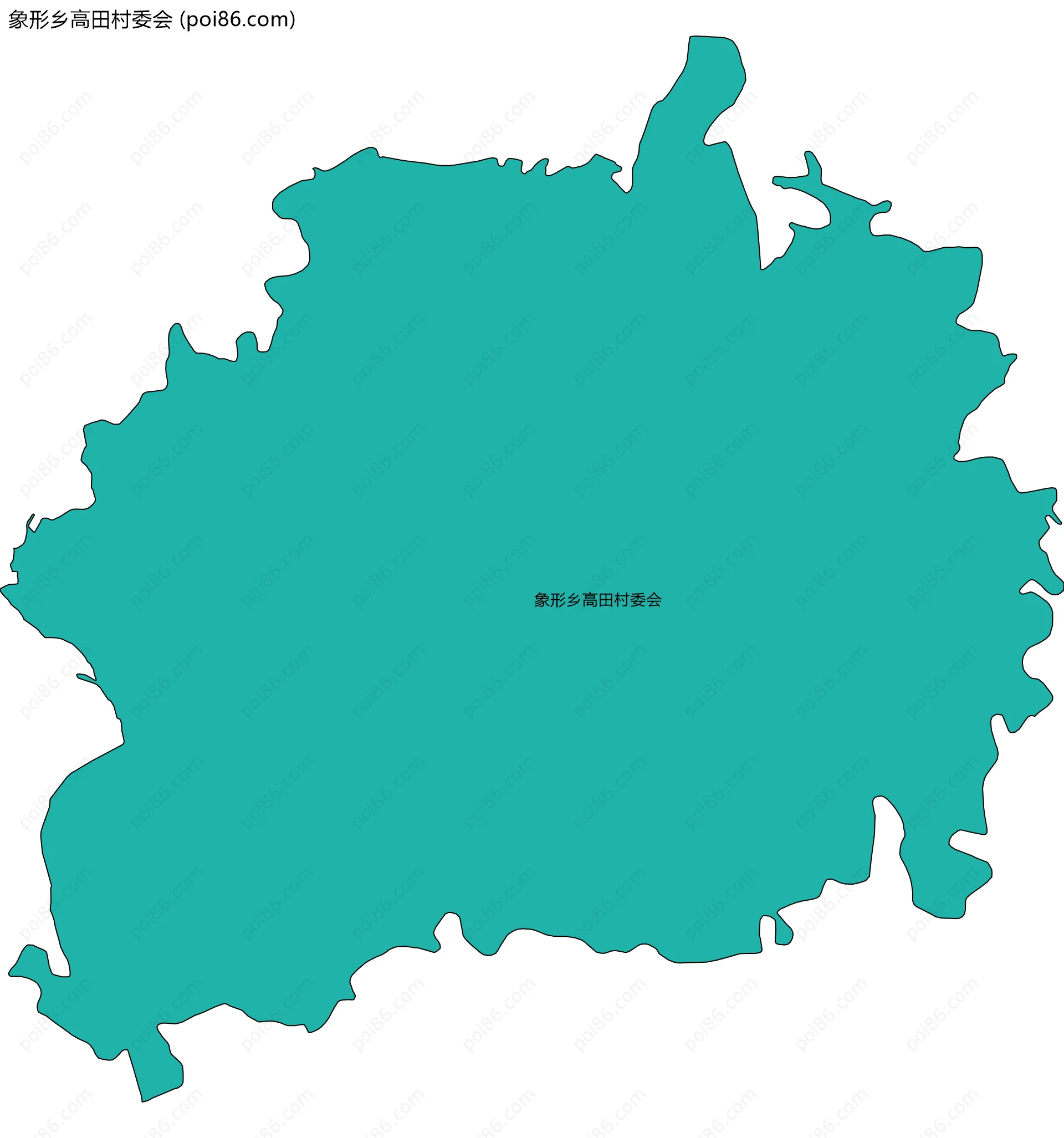 象形乡高田村委会边界地图