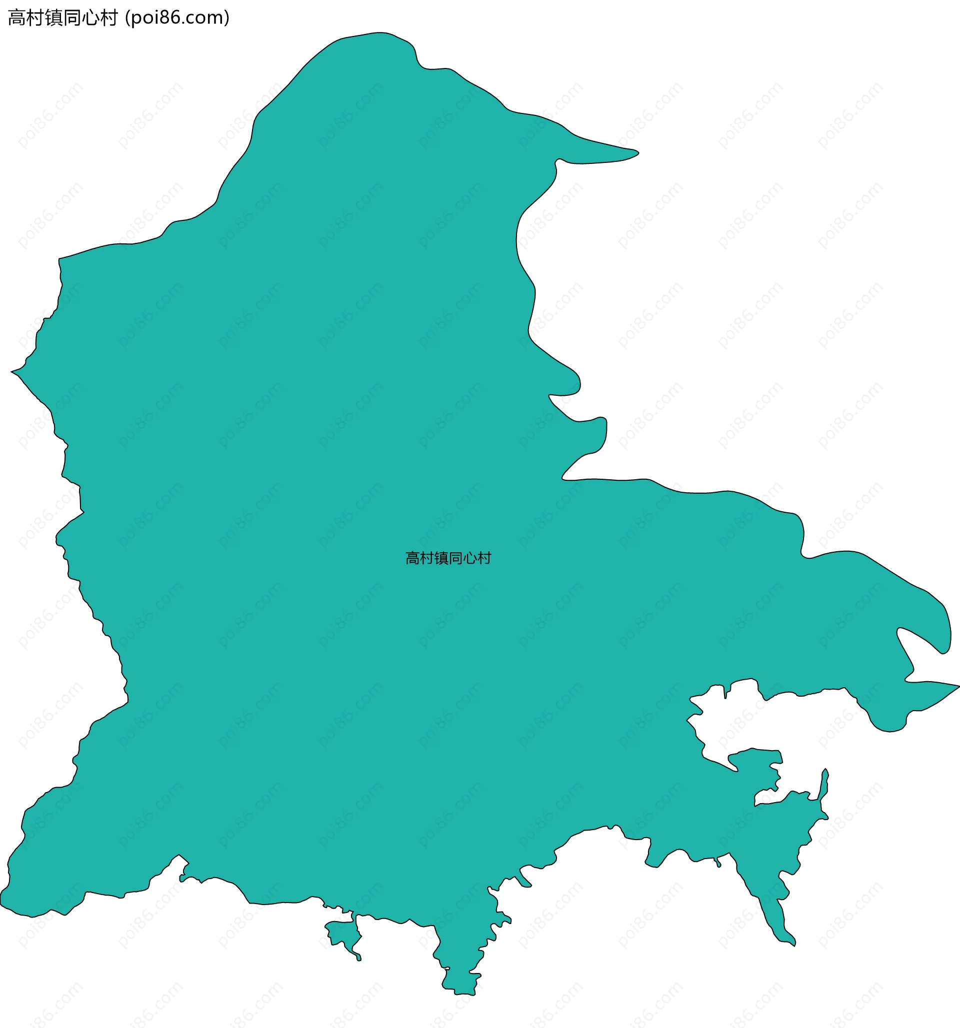高村镇同心村边界地图