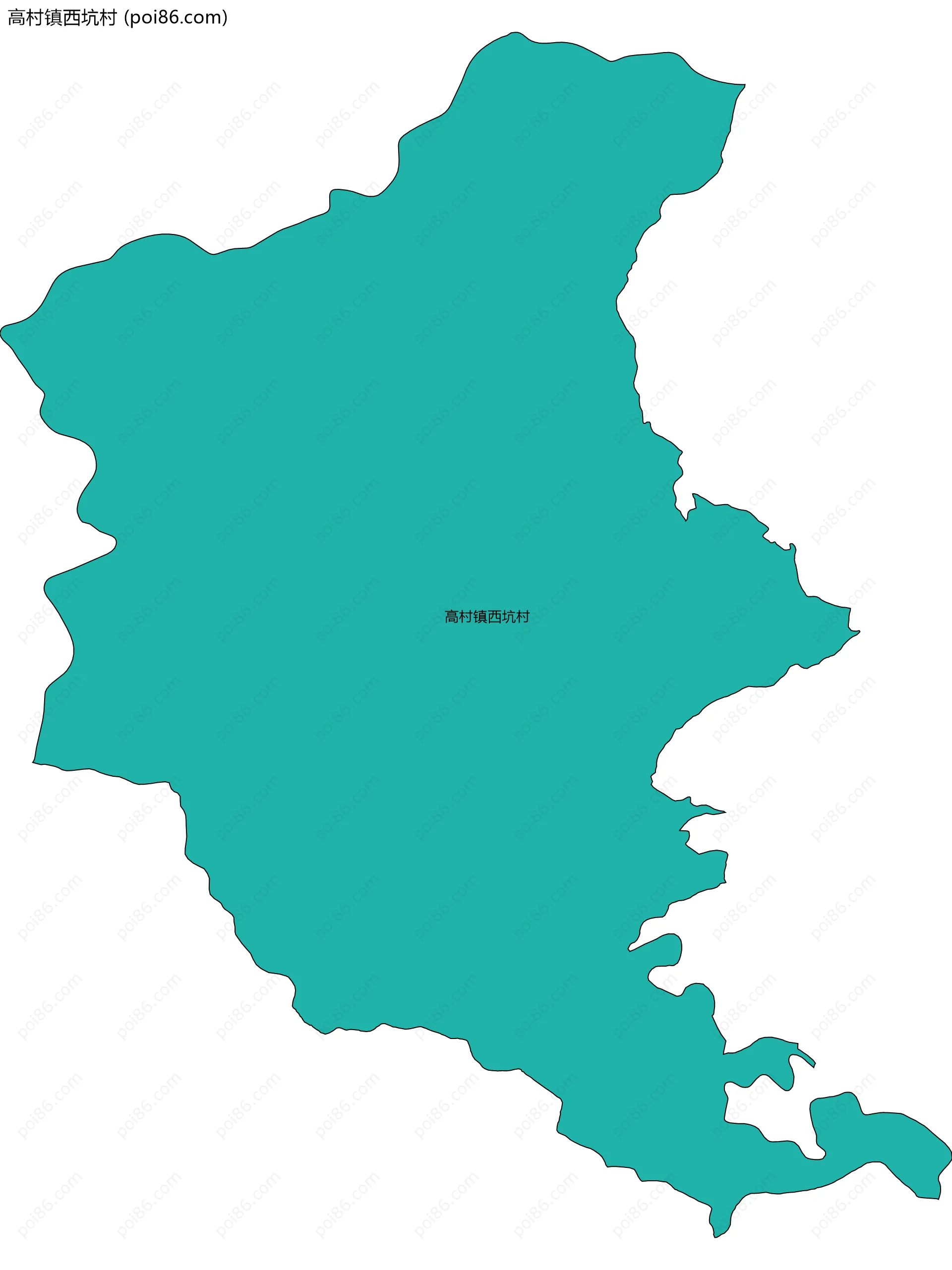 高村镇西坑村边界地图