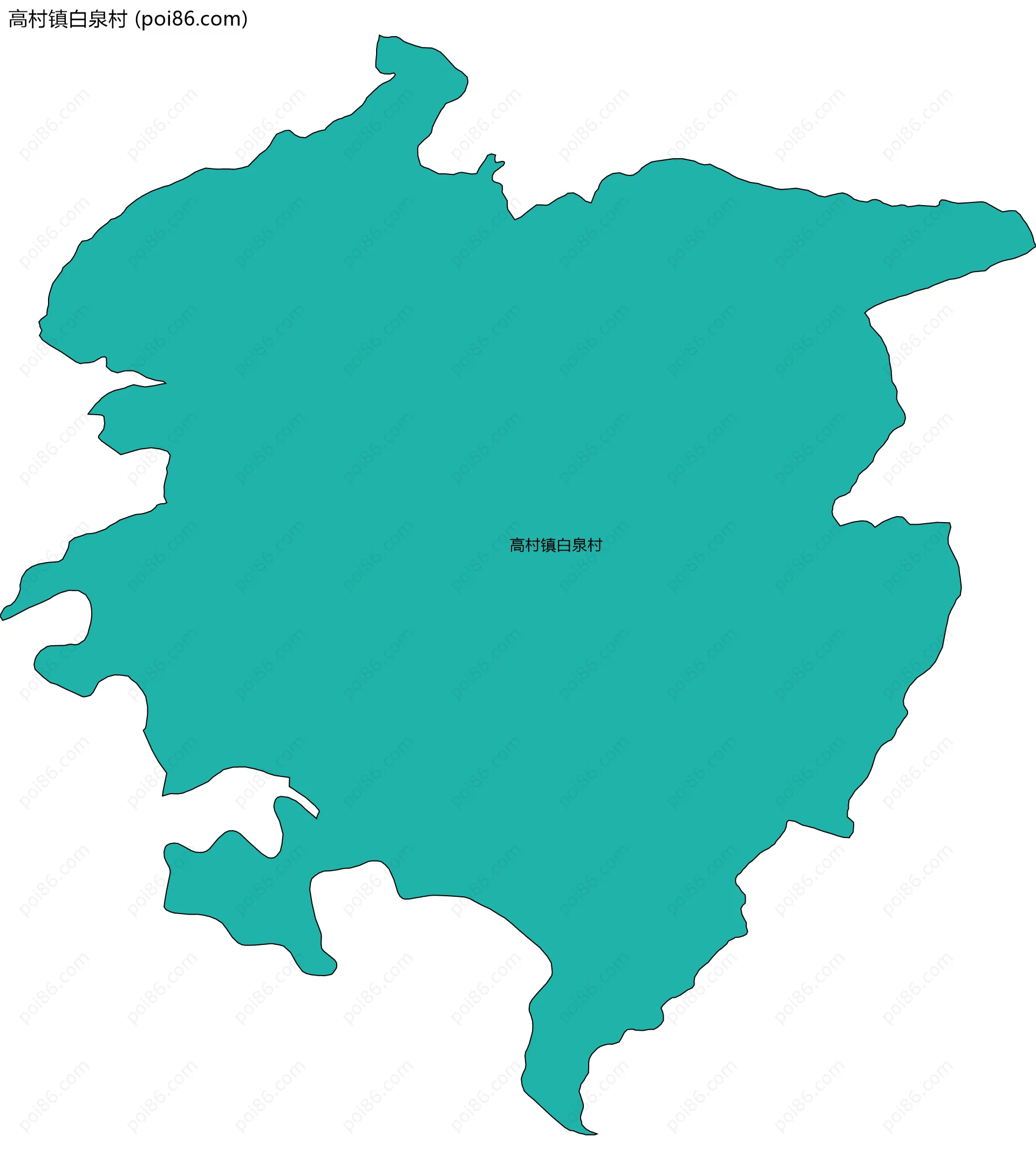 高村镇白泉村边界地图