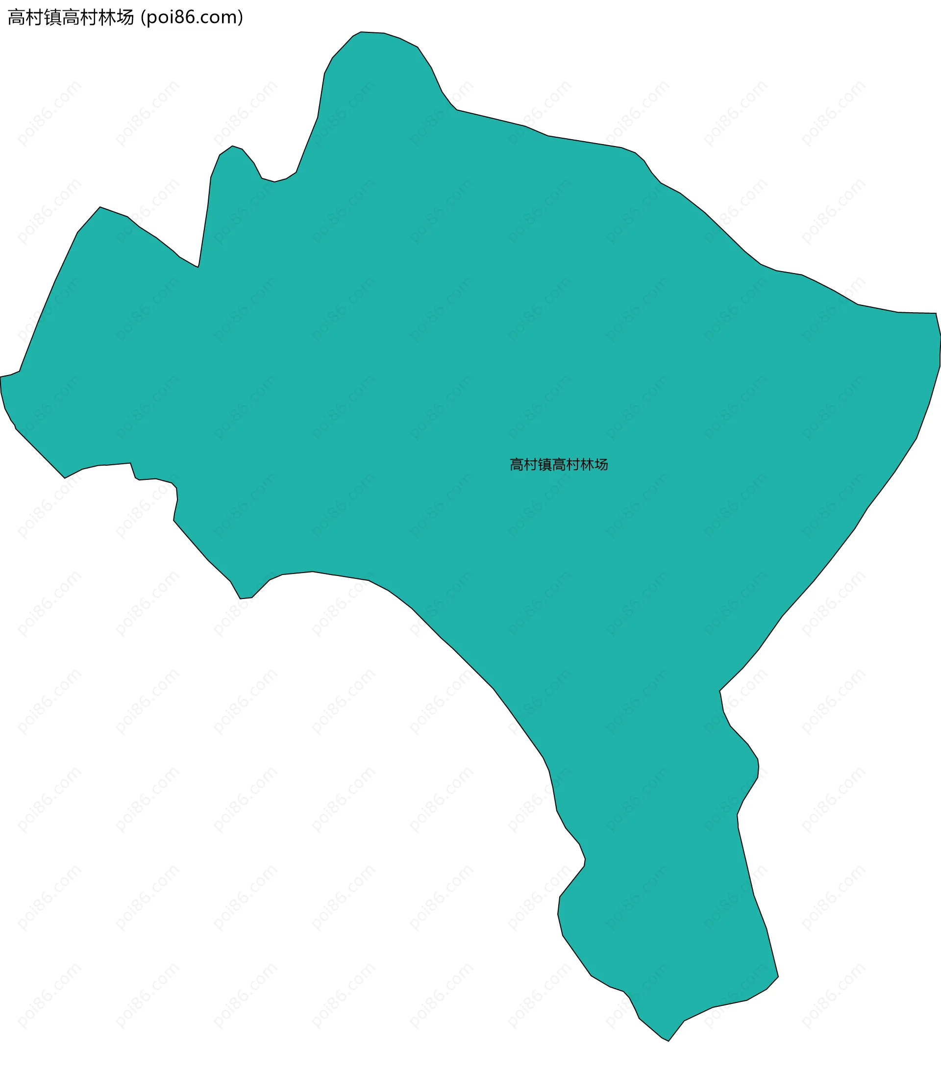 高村镇高村林场边界地图