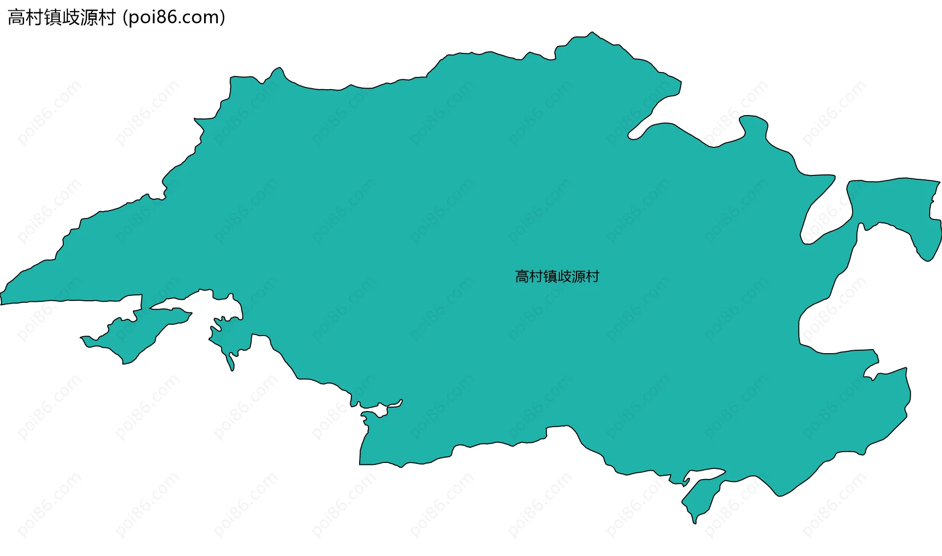 高村镇歧源村边界地图