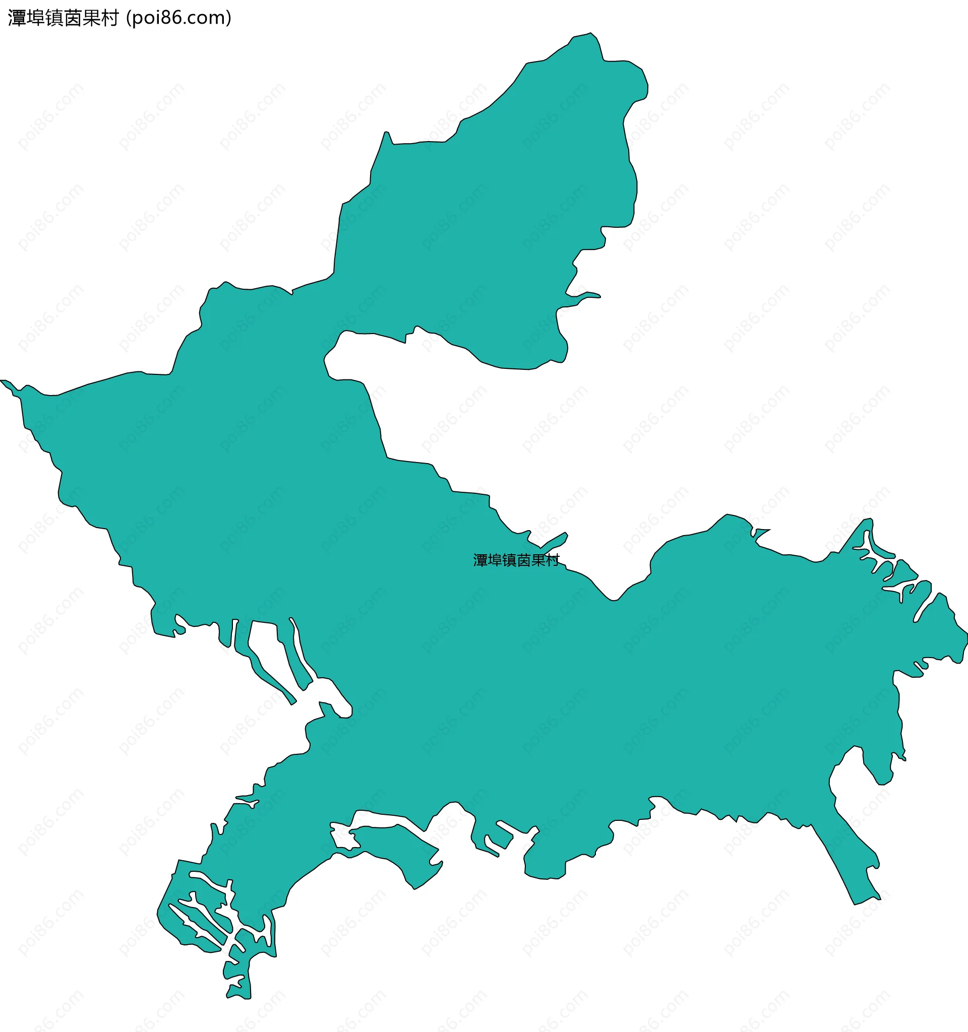 潭埠镇茵果村边界地图